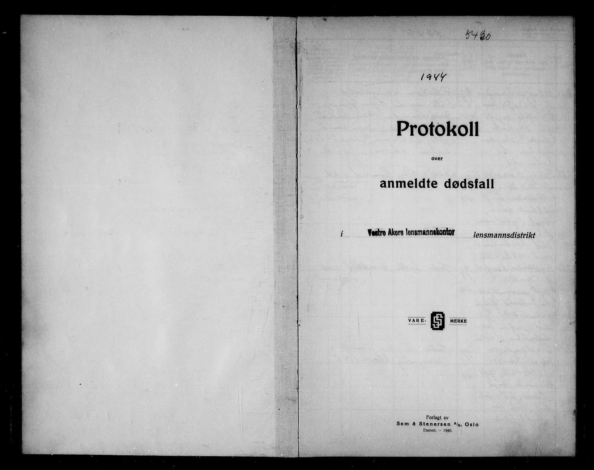 Aker kriminaldommer, skifte- og auksjonsforvalterembete, AV/SAO-A-10452/H/Hb/Hba/Hbab/L0011: Dødsfallsprotokoll for Vestre Aker, 1944-1947