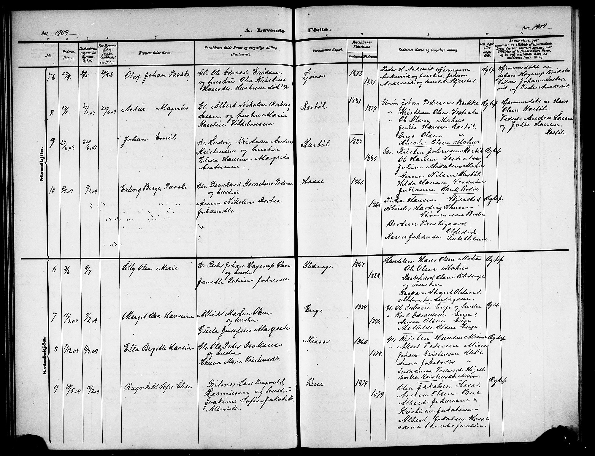 Ministerialprotokoller, klokkerbøker og fødselsregistre - Nordland, AV/SAT-A-1459/852/L0756: Parish register (copy) no. 852C07, 1902-1916