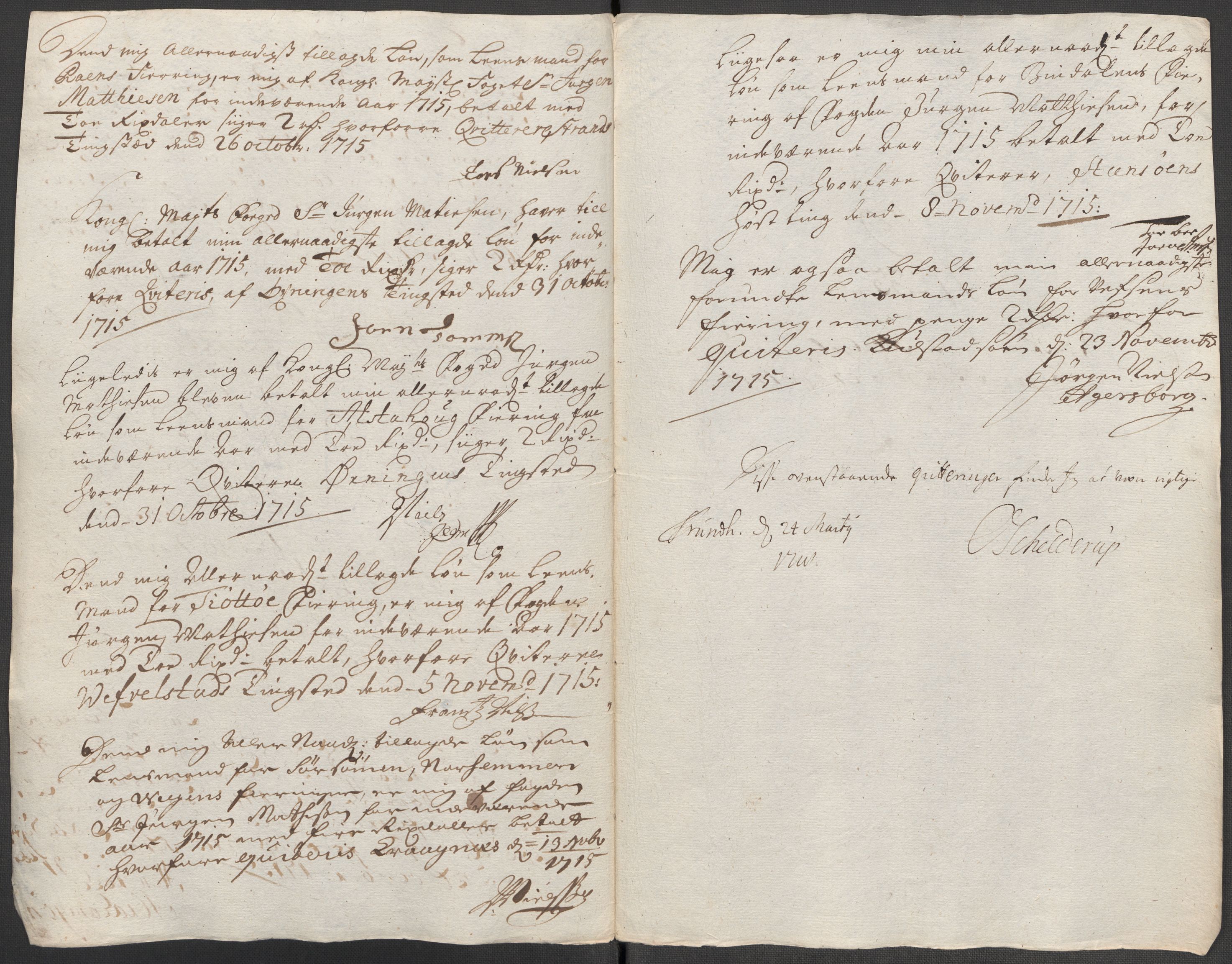 Rentekammeret inntil 1814, Reviderte regnskaper, Fogderegnskap, RA/EA-4092/R65/L4513: Fogderegnskap Helgeland, 1714-1715, p. 660