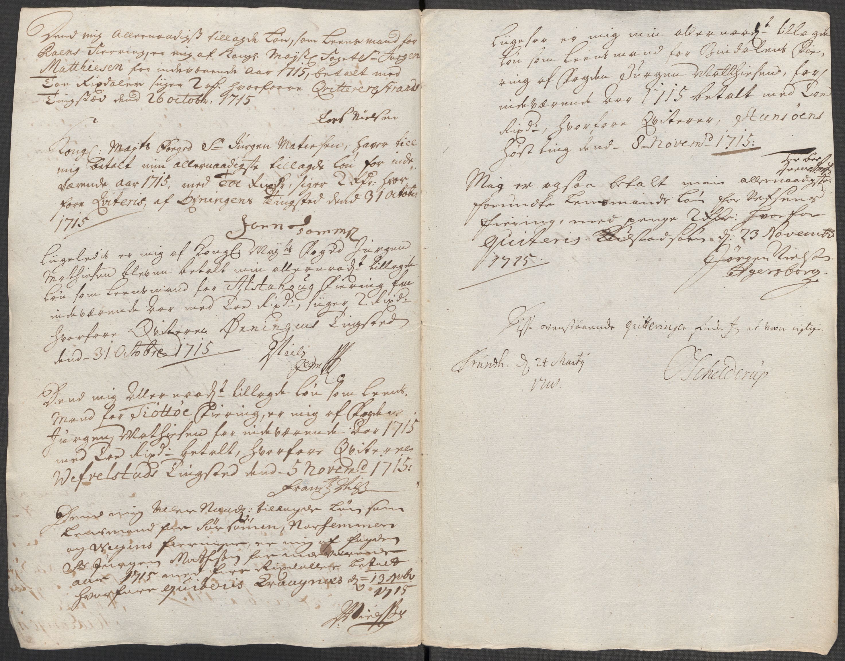 Rentekammeret inntil 1814, Reviderte regnskaper, Fogderegnskap, AV/RA-EA-4092/R65/L4513: Fogderegnskap Helgeland, 1714-1715, p. 660