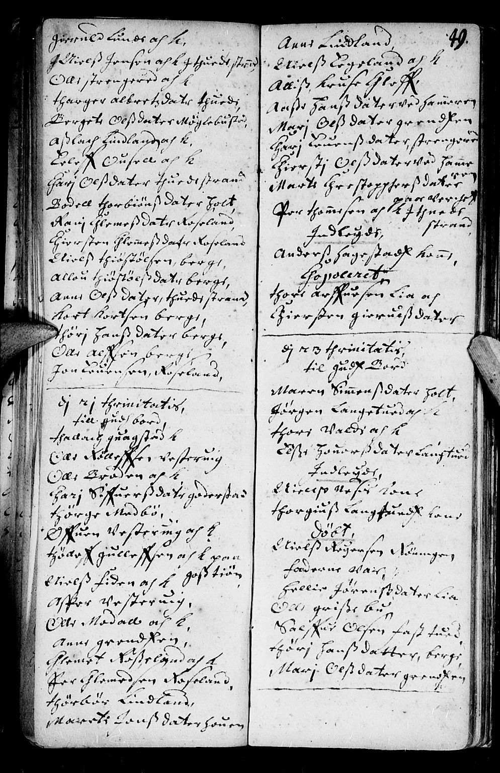 Holt sokneprestkontor, AV/SAK-1111-0021/F/Fb/L0001: Parish register (copy) no. B 1, 1699-1705, p. 49