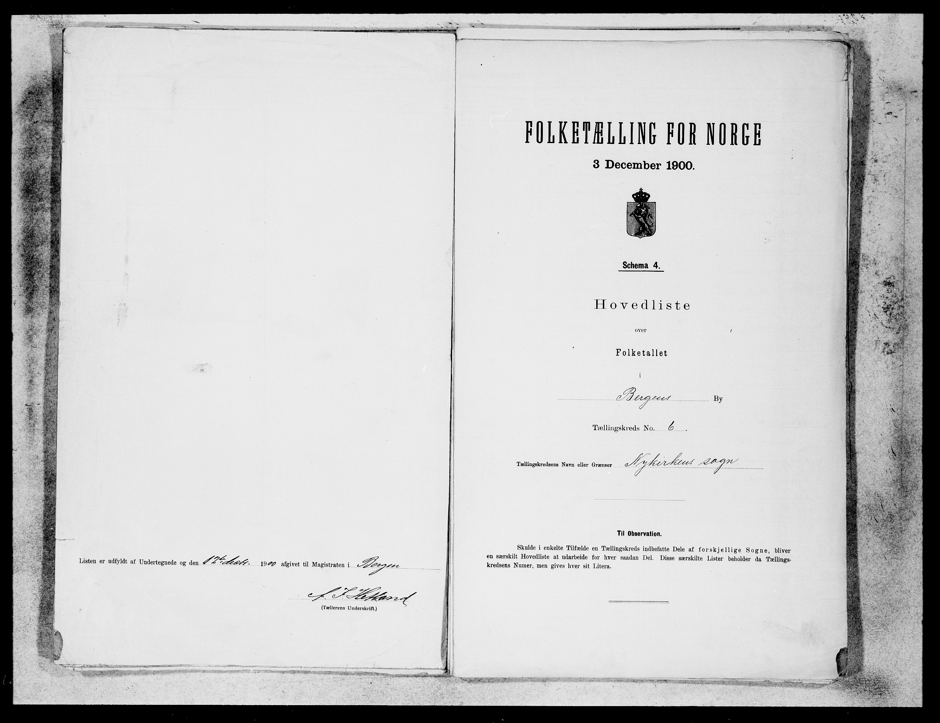 SAB, 1900 census for Bergen, 1900, p. 11