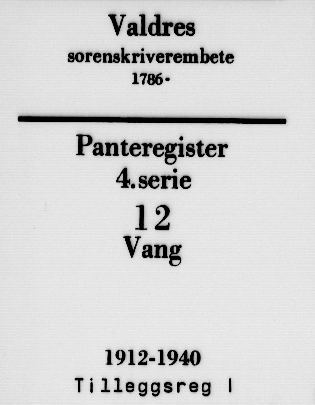 Valdres sorenskriveri, AV/SAH-TING-016/H/Ha/Had/Hada/L0012: Mortgage register no. 4.12, 1912-1940