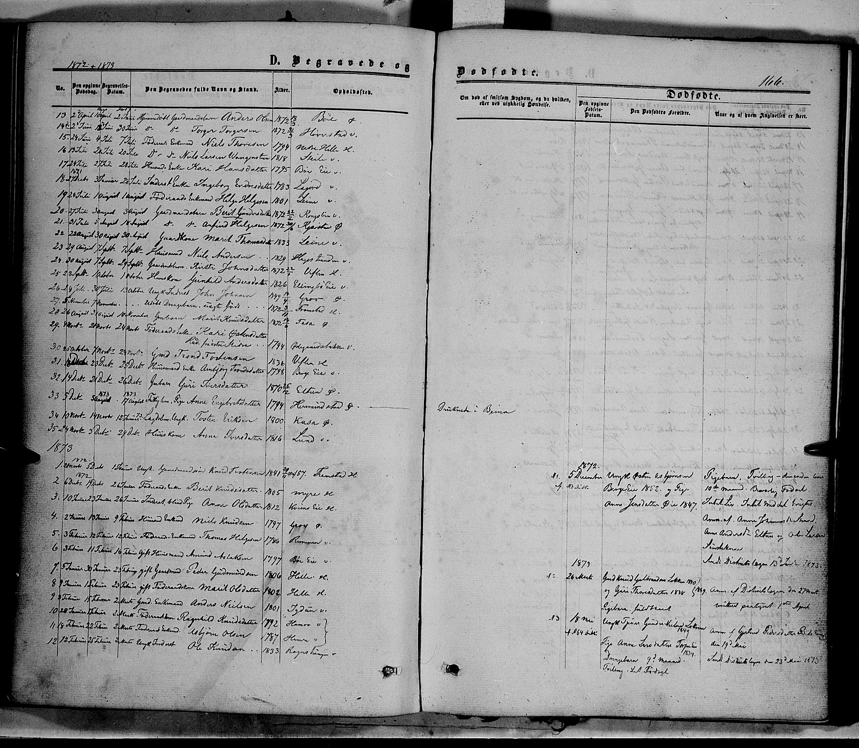 Vang prestekontor, Valdres, AV/SAH-PREST-140/H/Ha/L0007: Parish register (official) no. 7, 1865-1881, p. 166