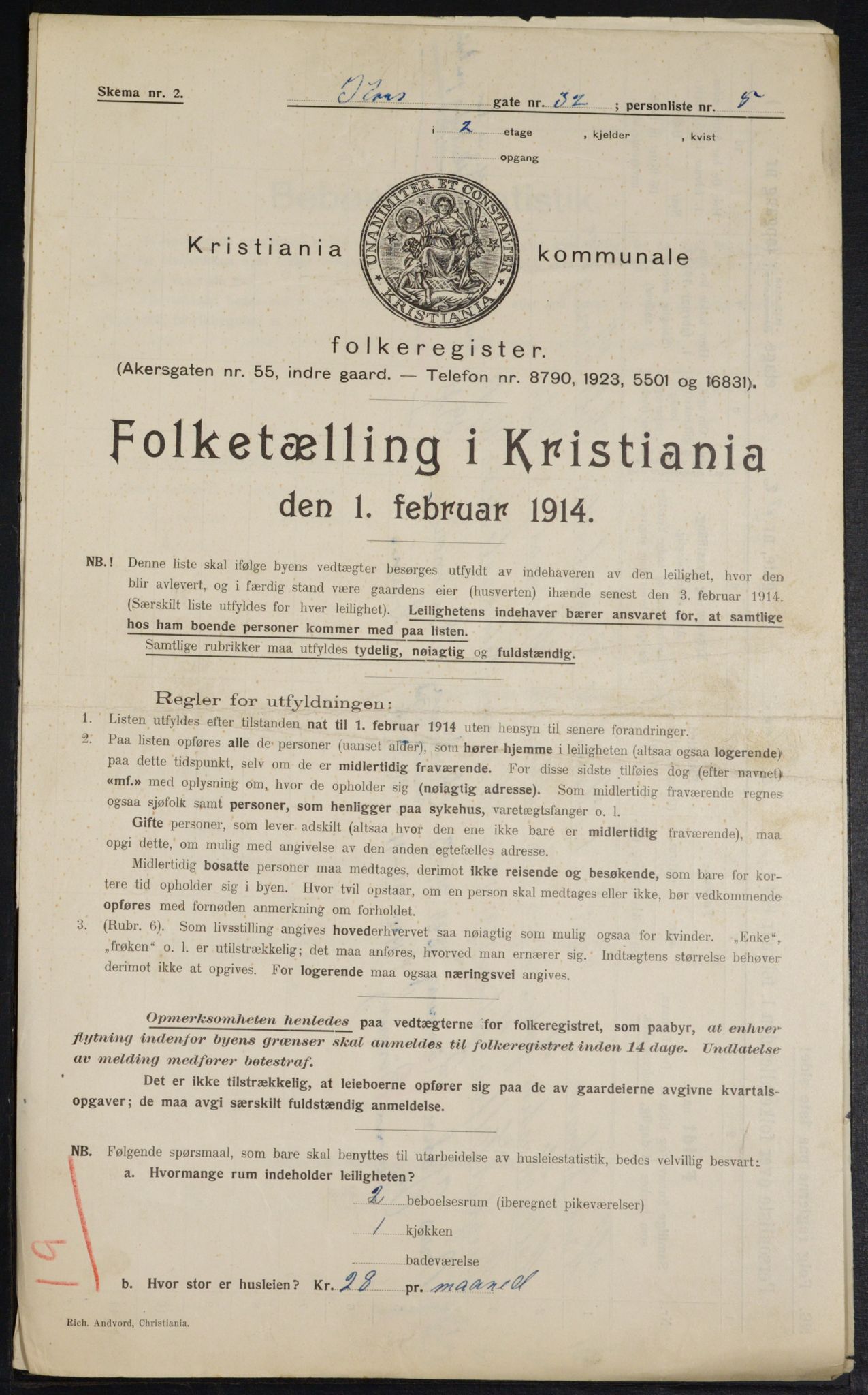 OBA, Municipal Census 1914 for Kristiania, 1914, p. 53823