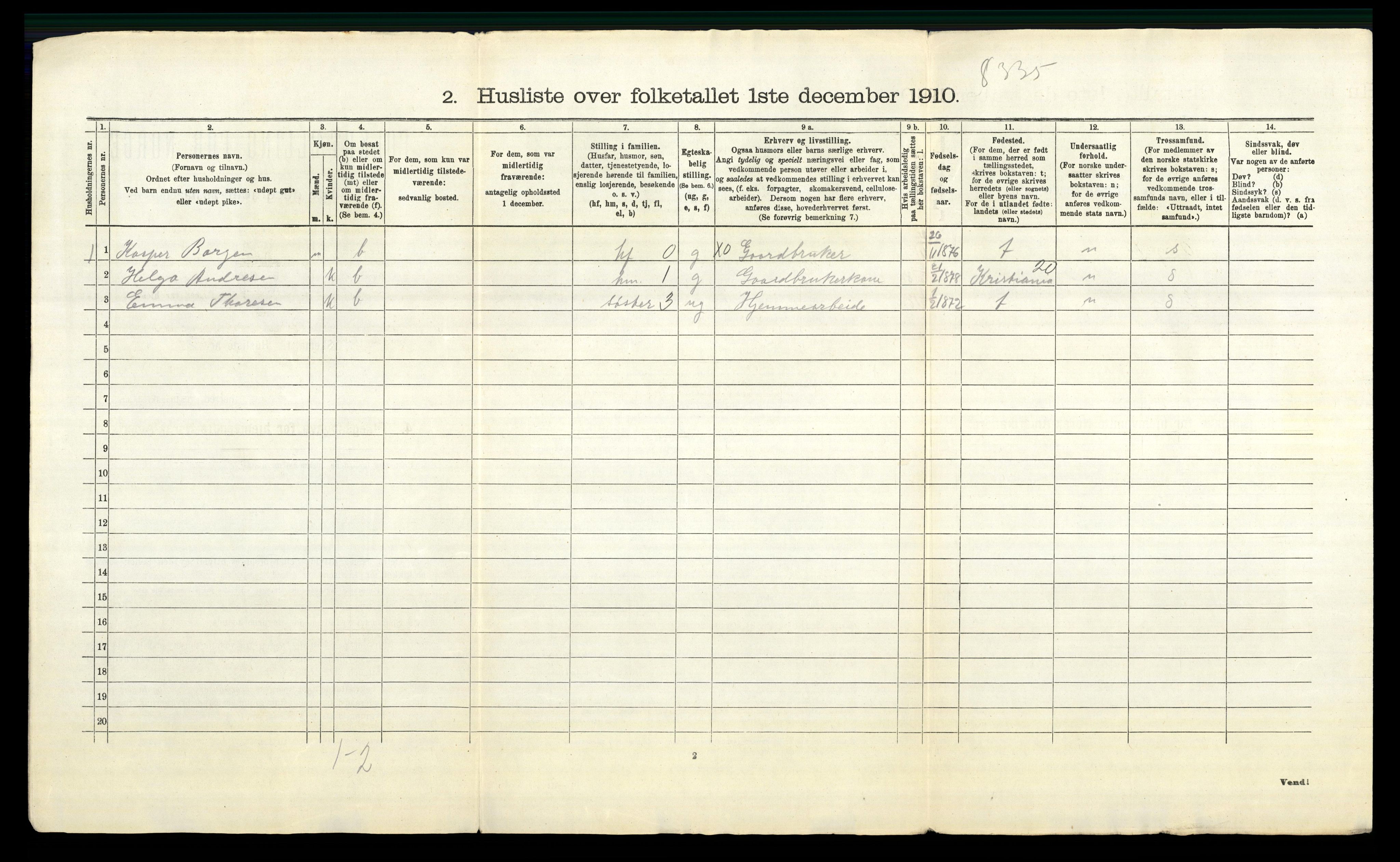 RA, 1910 census for Enebakk, 1910, p. 46