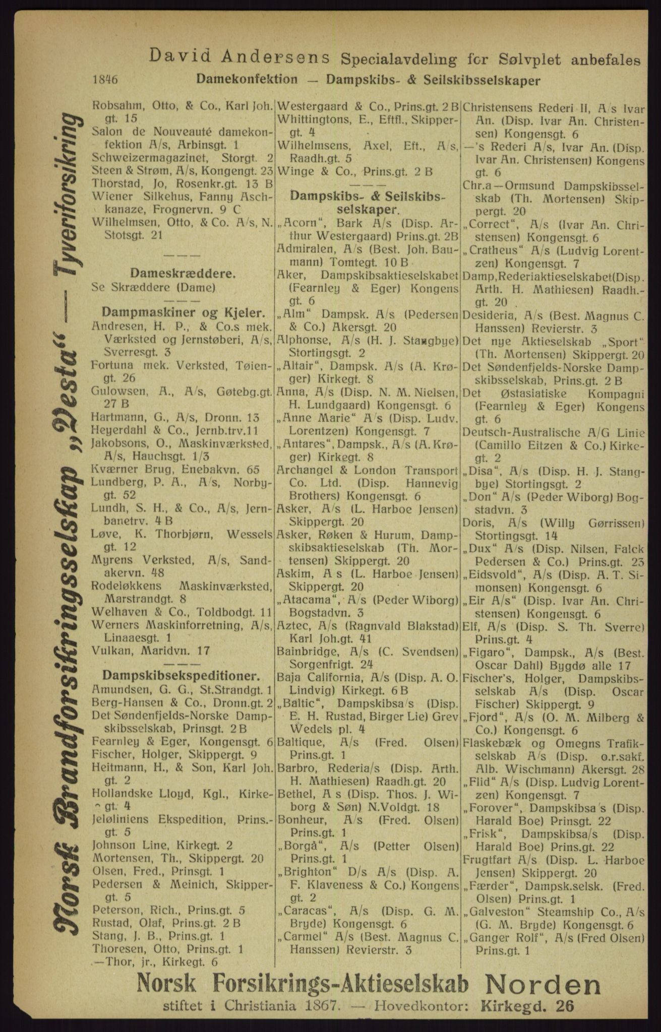 Kristiania/Oslo adressebok, PUBL/-, 1916, p. 1846