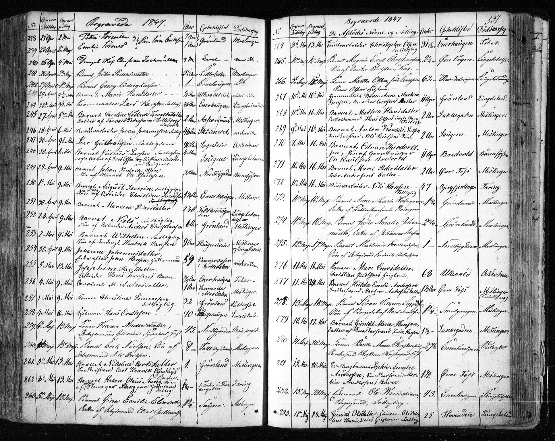 Aker prestekontor kirkebøker, SAO/A-10861/F/L0019: Parish register (official) no. 19, 1842-1852, p. 537