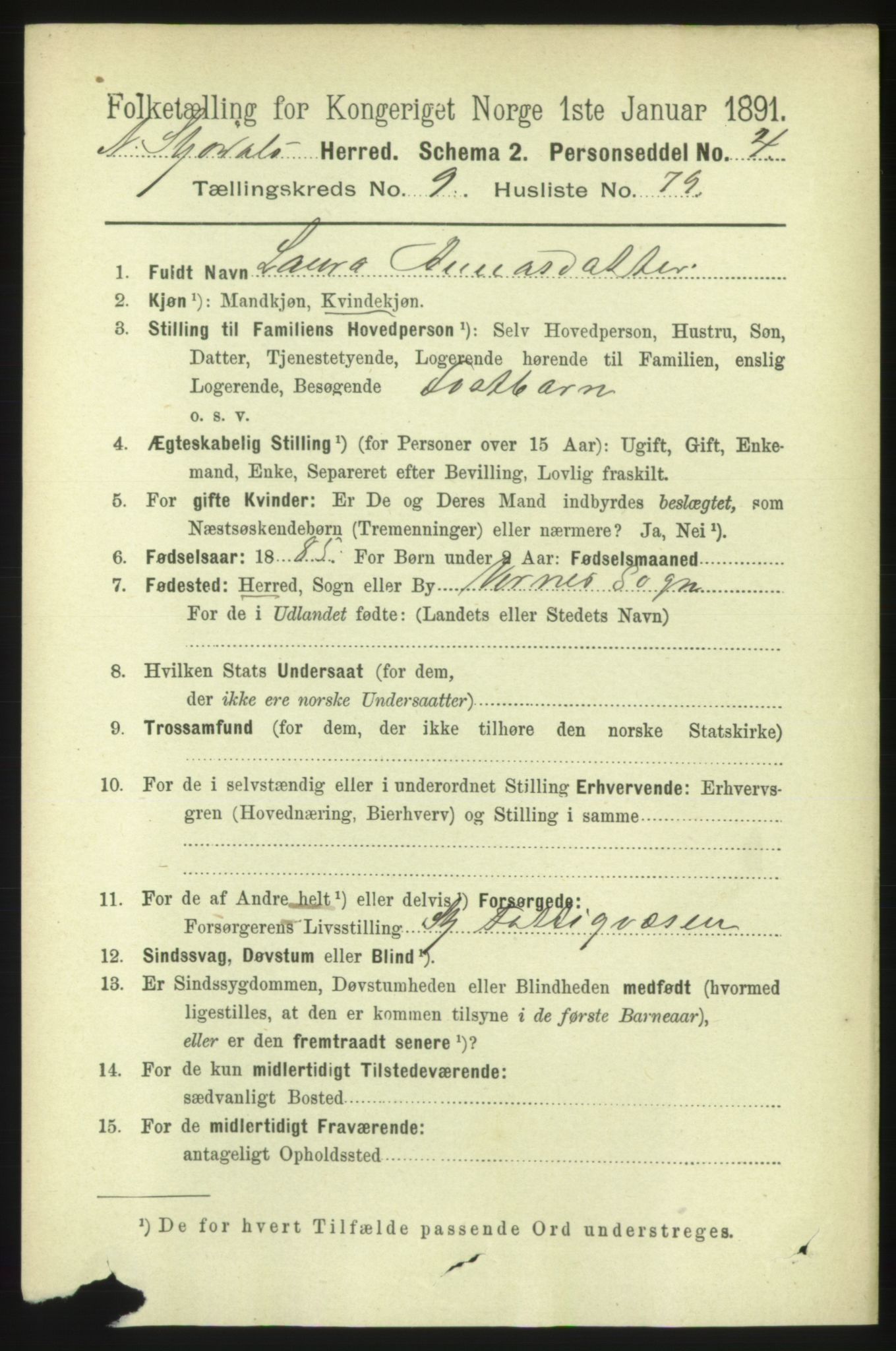 RA, 1891 census for 1714 Nedre Stjørdal, 1891, p. 5302