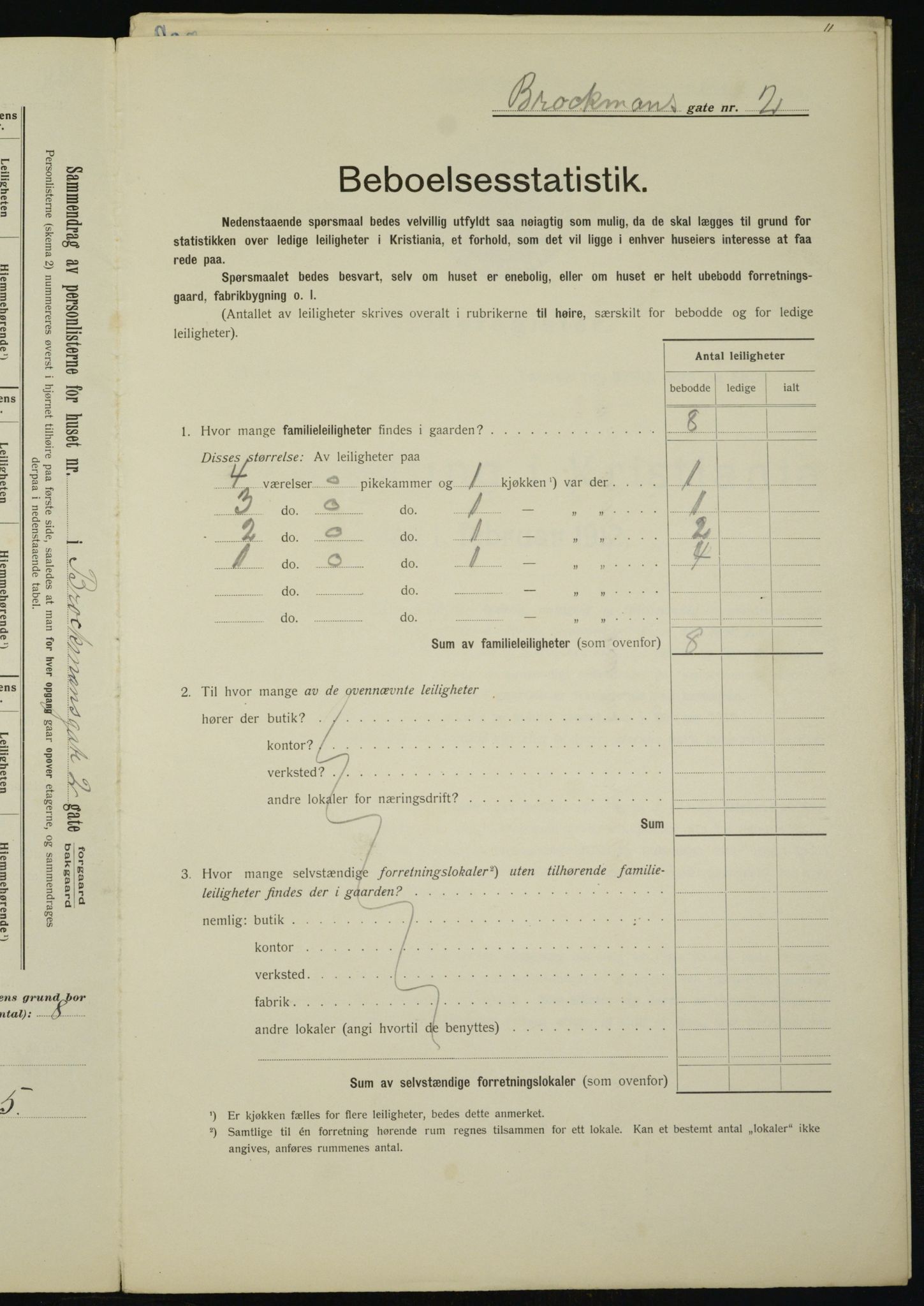 OBA, Municipal Census 1912 for Kristiania, 1912, p. 9487