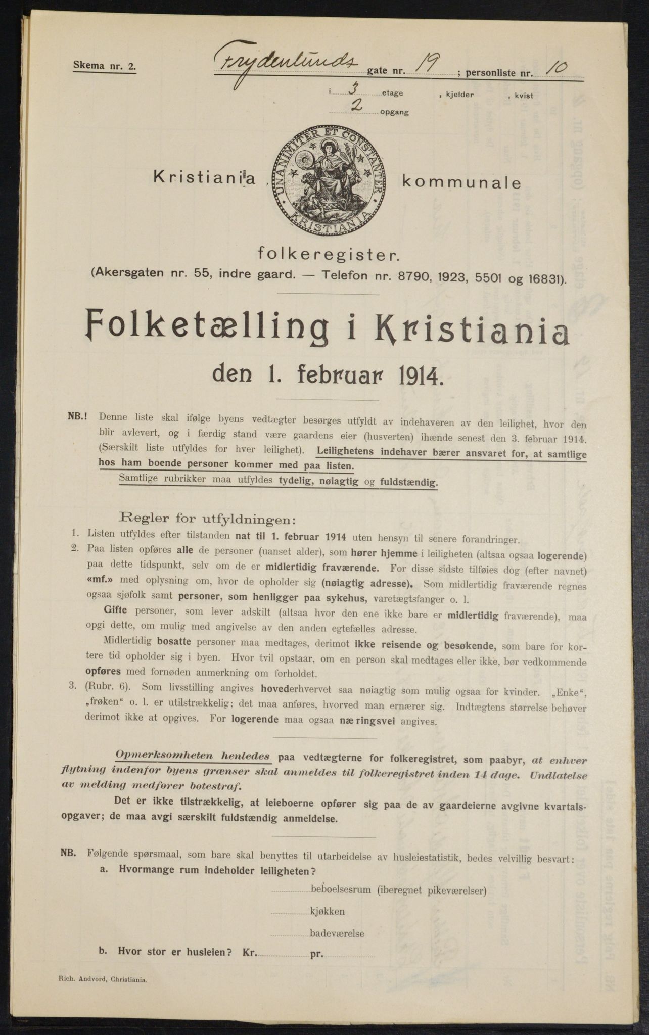 OBA, Municipal Census 1914 for Kristiania, 1914, p. 28547