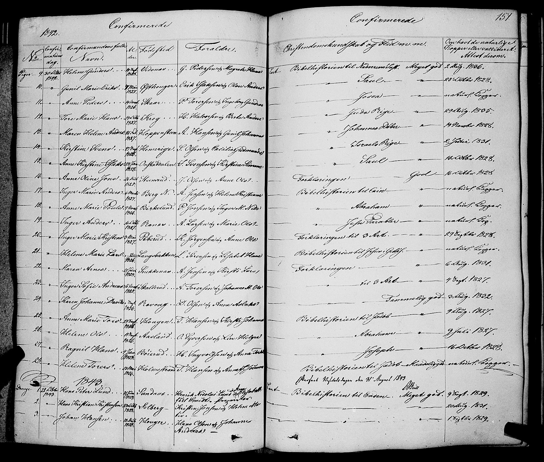 Skiptvet prestekontor Kirkebøker, AV/SAO-A-20009/F/Fa/L0006: Parish register (official) no. 6, 1839-1860, p. 151