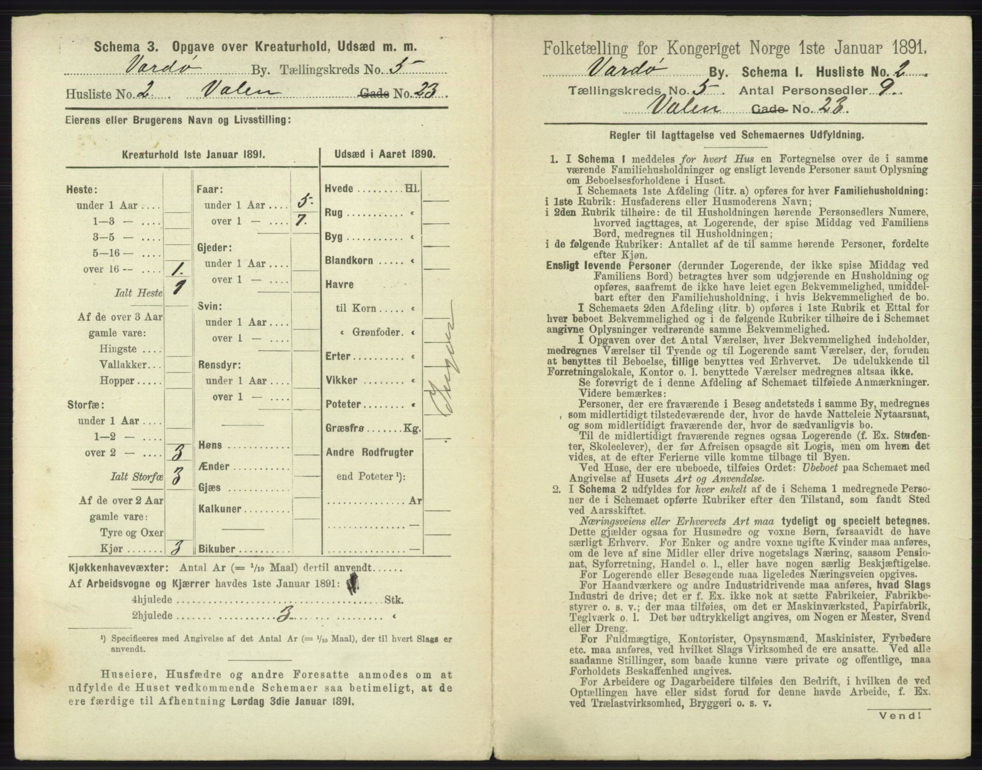 RA, 1891 census for 2002 Vardø, 1891, p. 2230