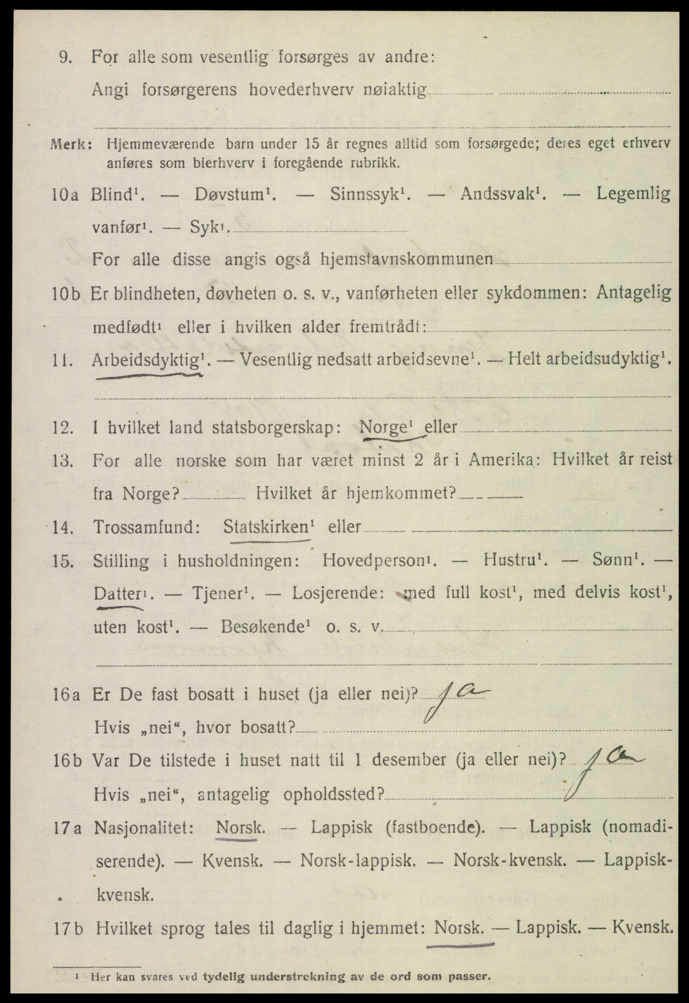 SAT, 1920 census for Skatval, 1920, p. 1160