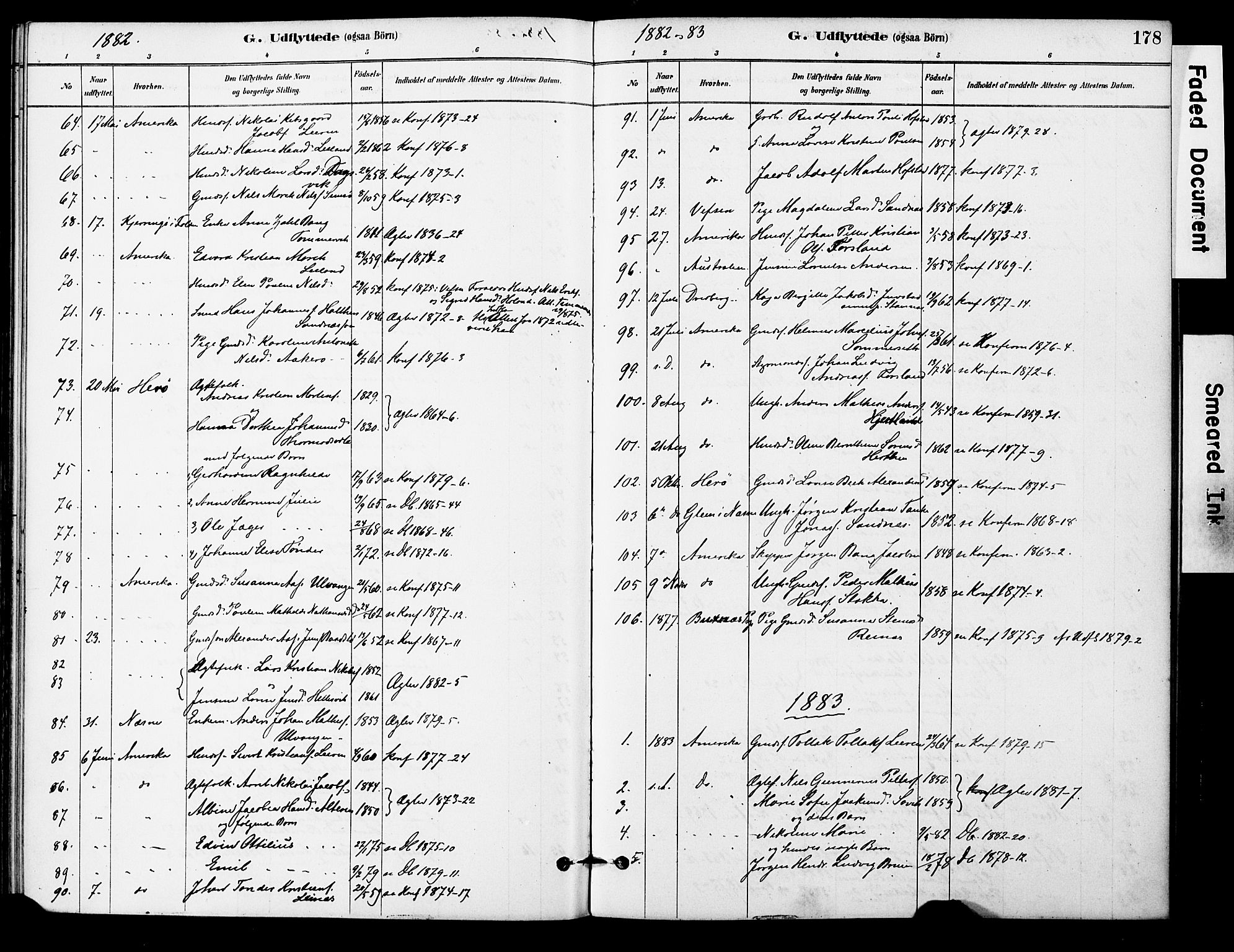 Ministerialprotokoller, klokkerbøker og fødselsregistre - Nordland, SAT/A-1459/830/L0450: Parish register (official) no. 830A14, 1879-1896, p. 178