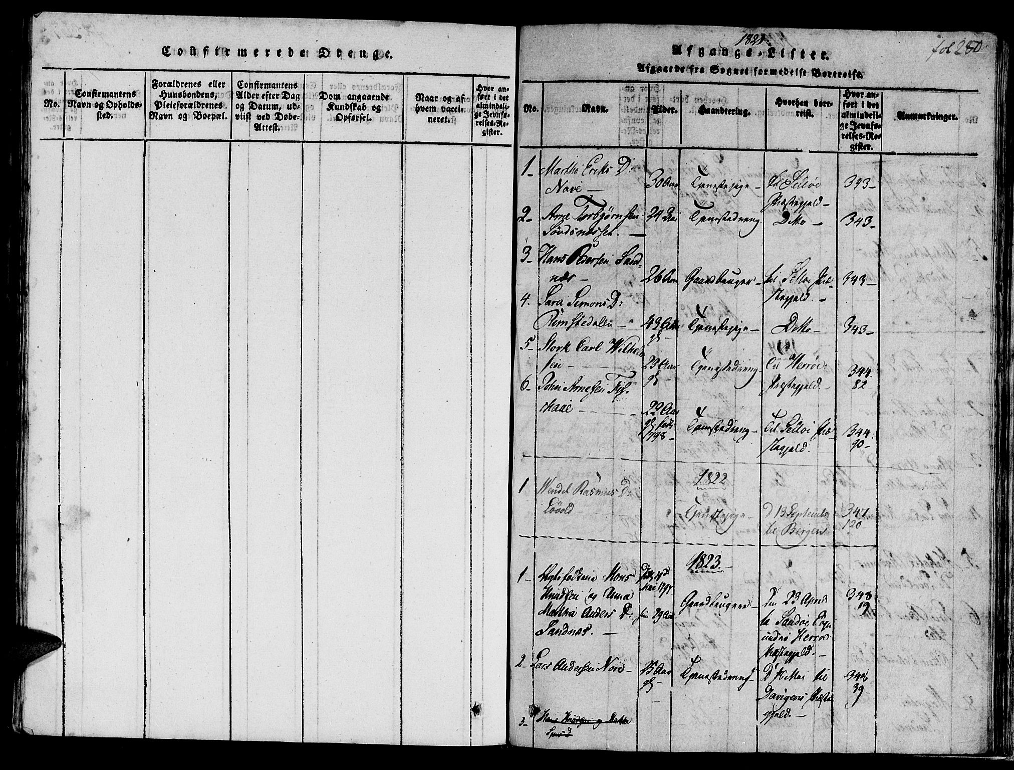 Ministerialprotokoller, klokkerbøker og fødselsregistre - Møre og Romsdal, SAT/A-1454/501/L0004: Parish register (official) no. 501A04, 1816-1831, p. 280