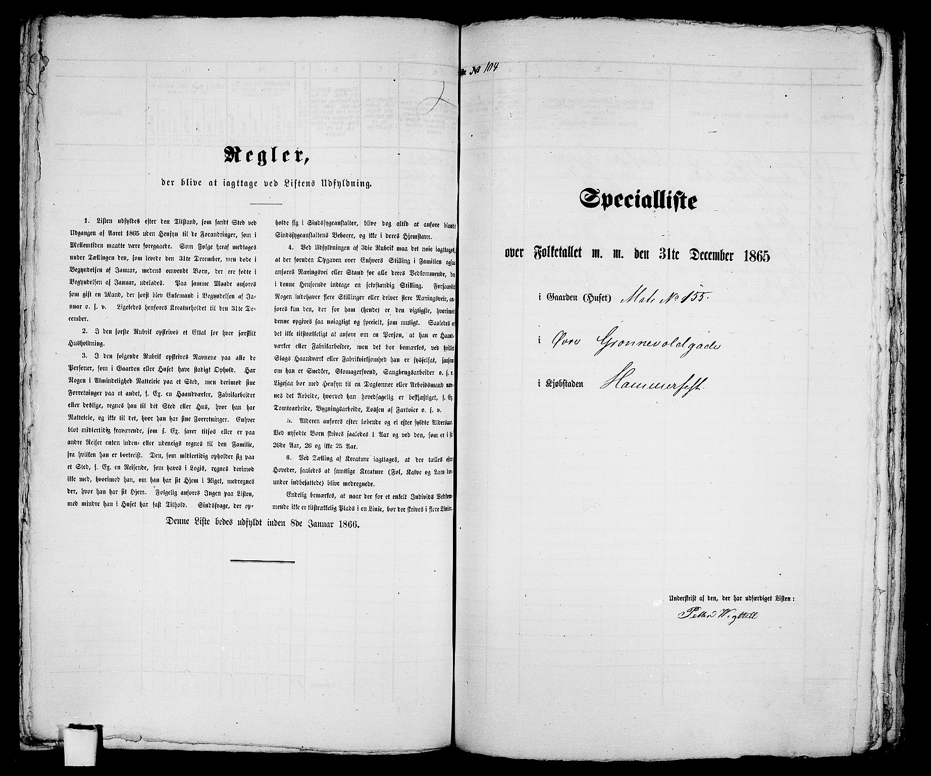 RA, 1865 census for Hammerfest/Hammerfest, 1865, p. 215