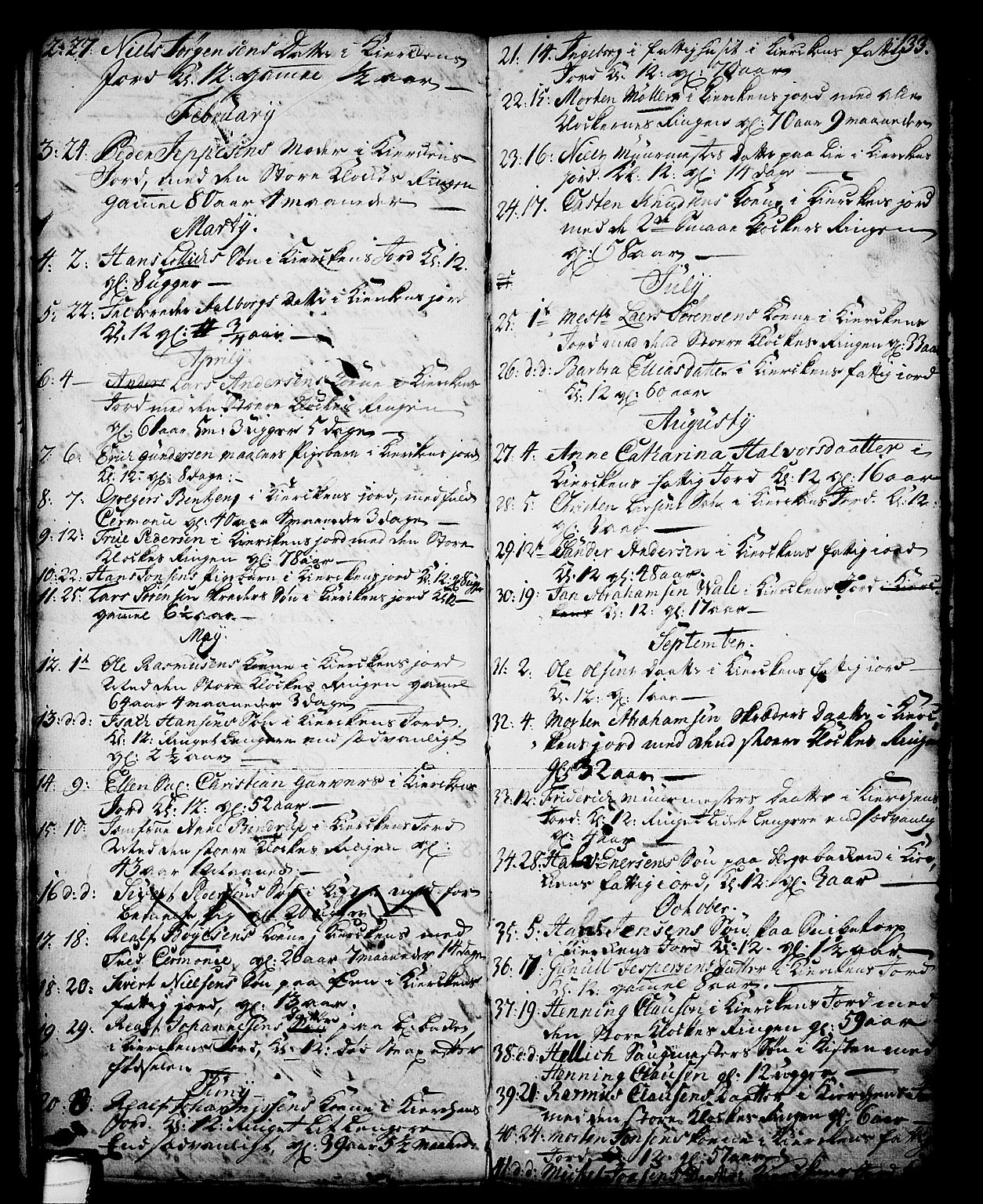 Skien kirkebøker, SAKO/A-302/G/Ga/L0001: Parish register (copy) no. 1, 1756-1791, p. 133