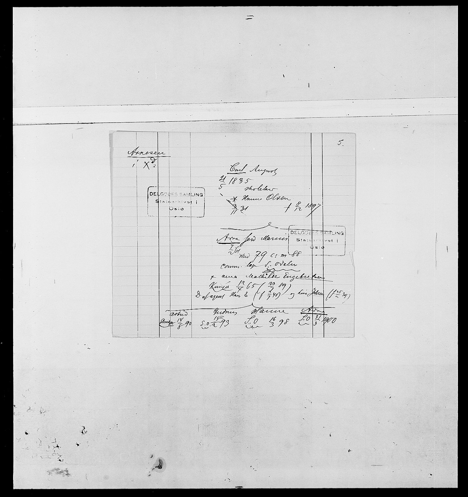 Delgobe, Charles Antoine - samling, AV/SAO-PAO-0038/D/Da/L0002: Anker, Ancher - Bauner, p. 424