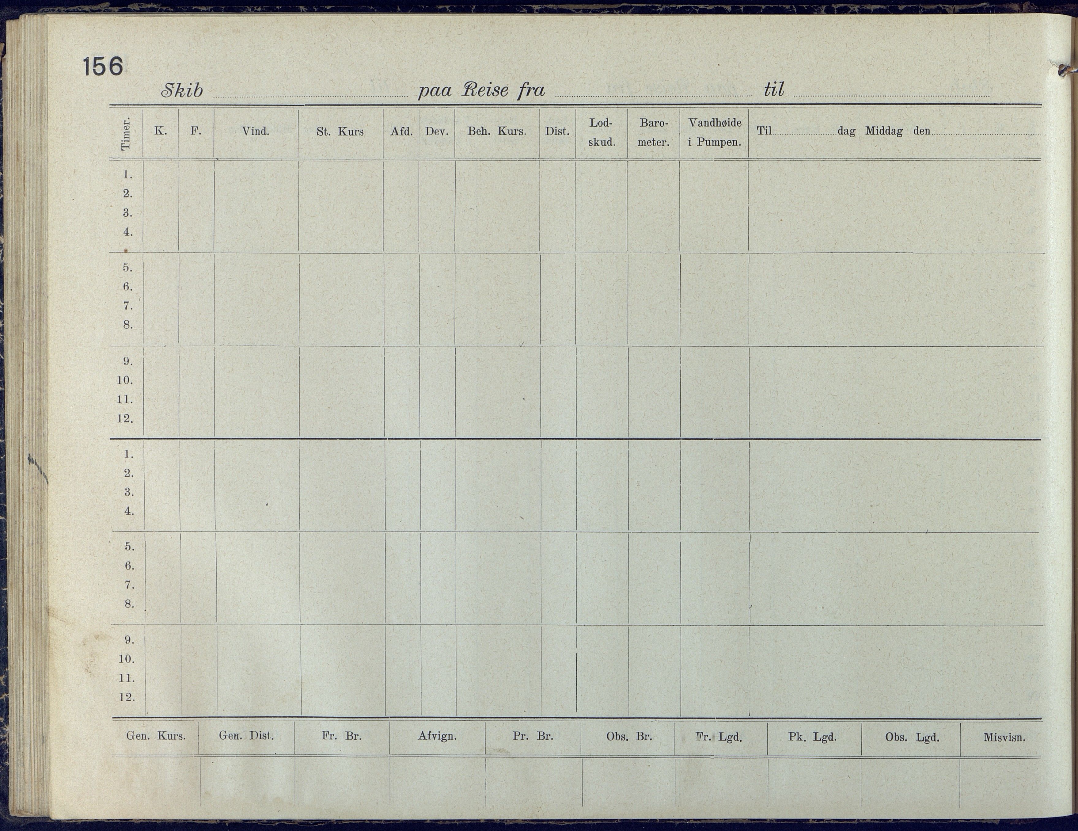 Fartøysarkivet, AAKS/PA-1934/F/L0272/0001: Pehr Ugland (bark) / Pehr Ugland (bark) skipsjournal 1916-1917, 1916-1917, p. 156