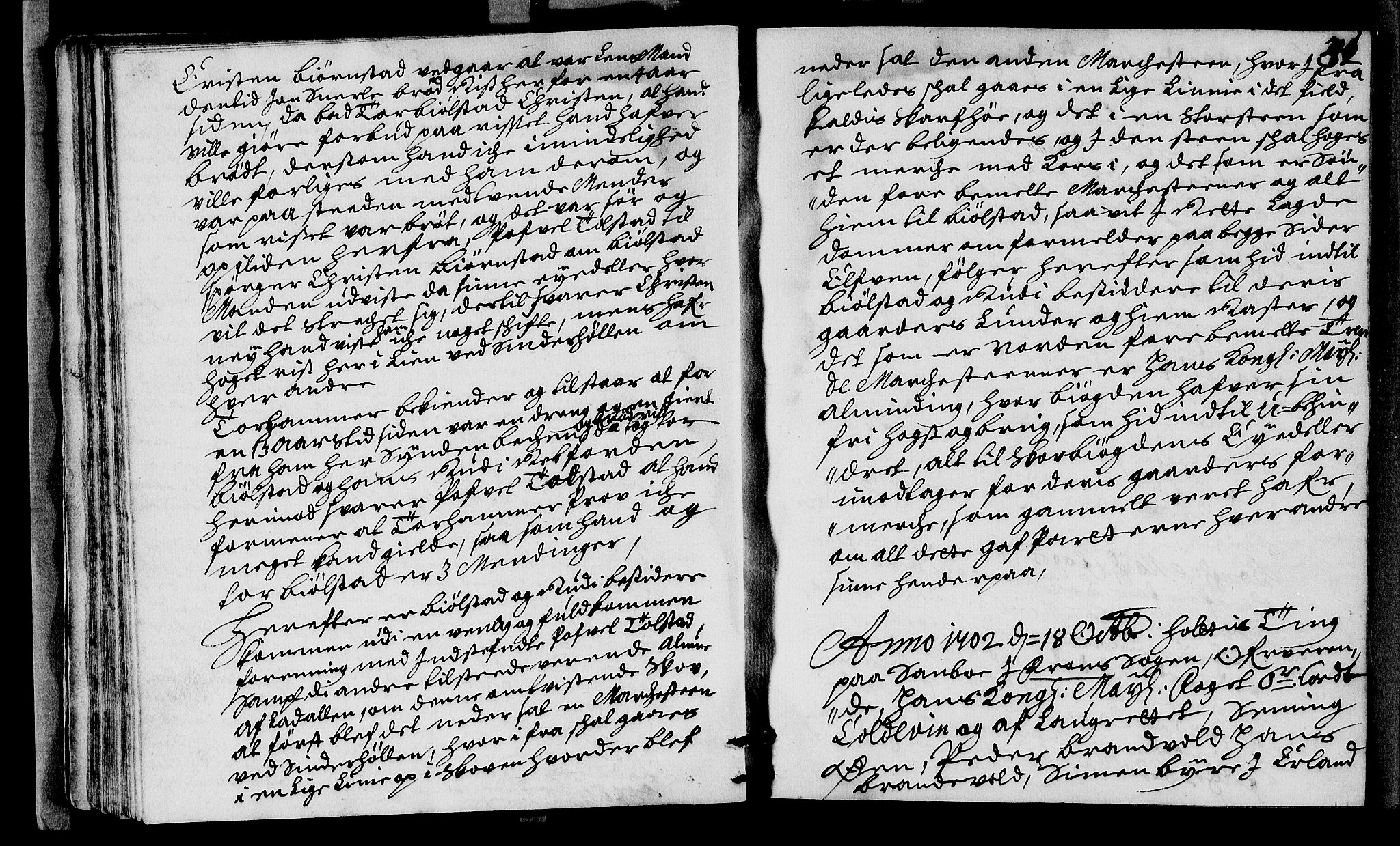 Sorenskriverier i Gudbrandsdalen, AV/SAH-TING-036/G/Gb/Gba/L0030: Tingbok - Nord-Gudbrandsdal, 1702, p. 30b-31a