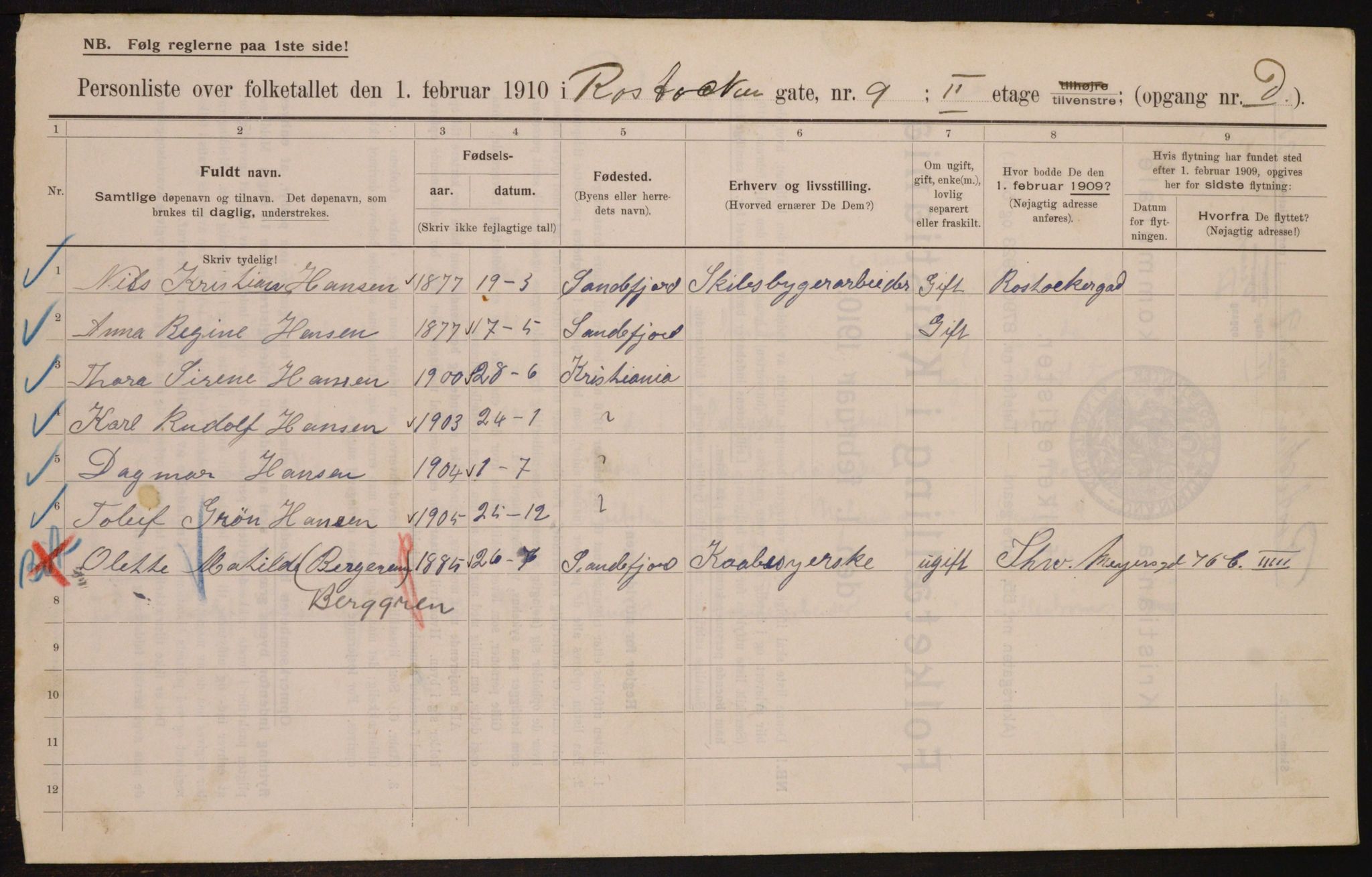 OBA, Municipal Census 1910 for Kristiania, 1910, p. 80972