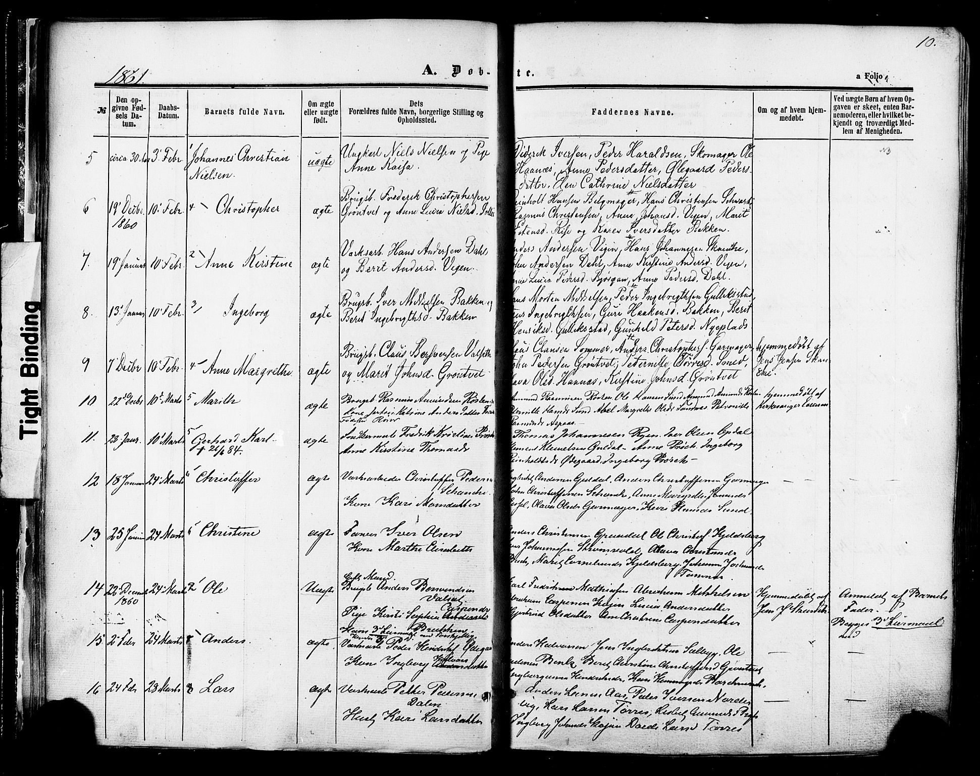 Ministerialprotokoller, klokkerbøker og fødselsregistre - Sør-Trøndelag, SAT/A-1456/681/L0932: Parish register (official) no. 681A10, 1860-1878, p. 10