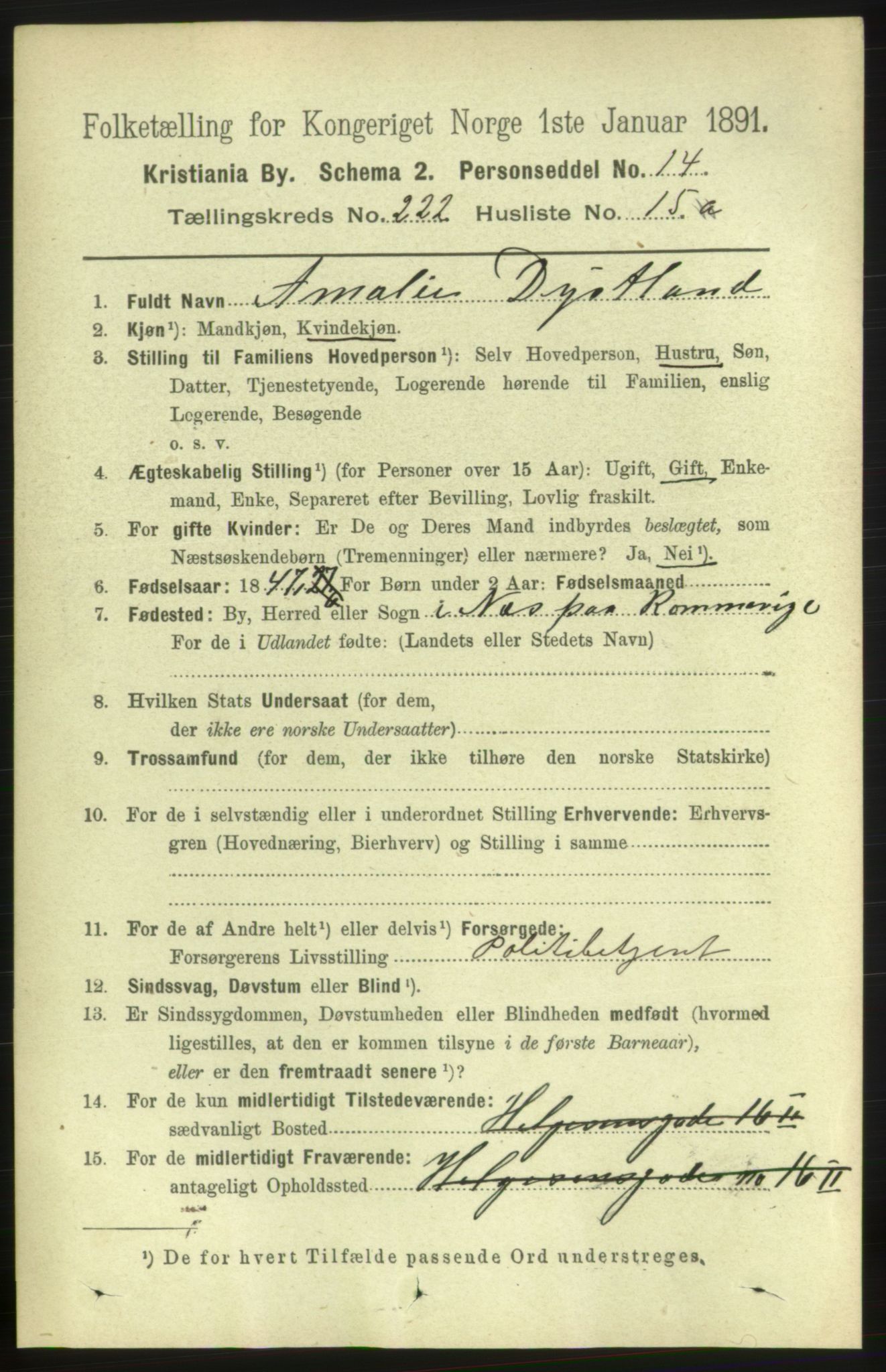 RA, 1891 census for 0301 Kristiania, 1891, p. 133621