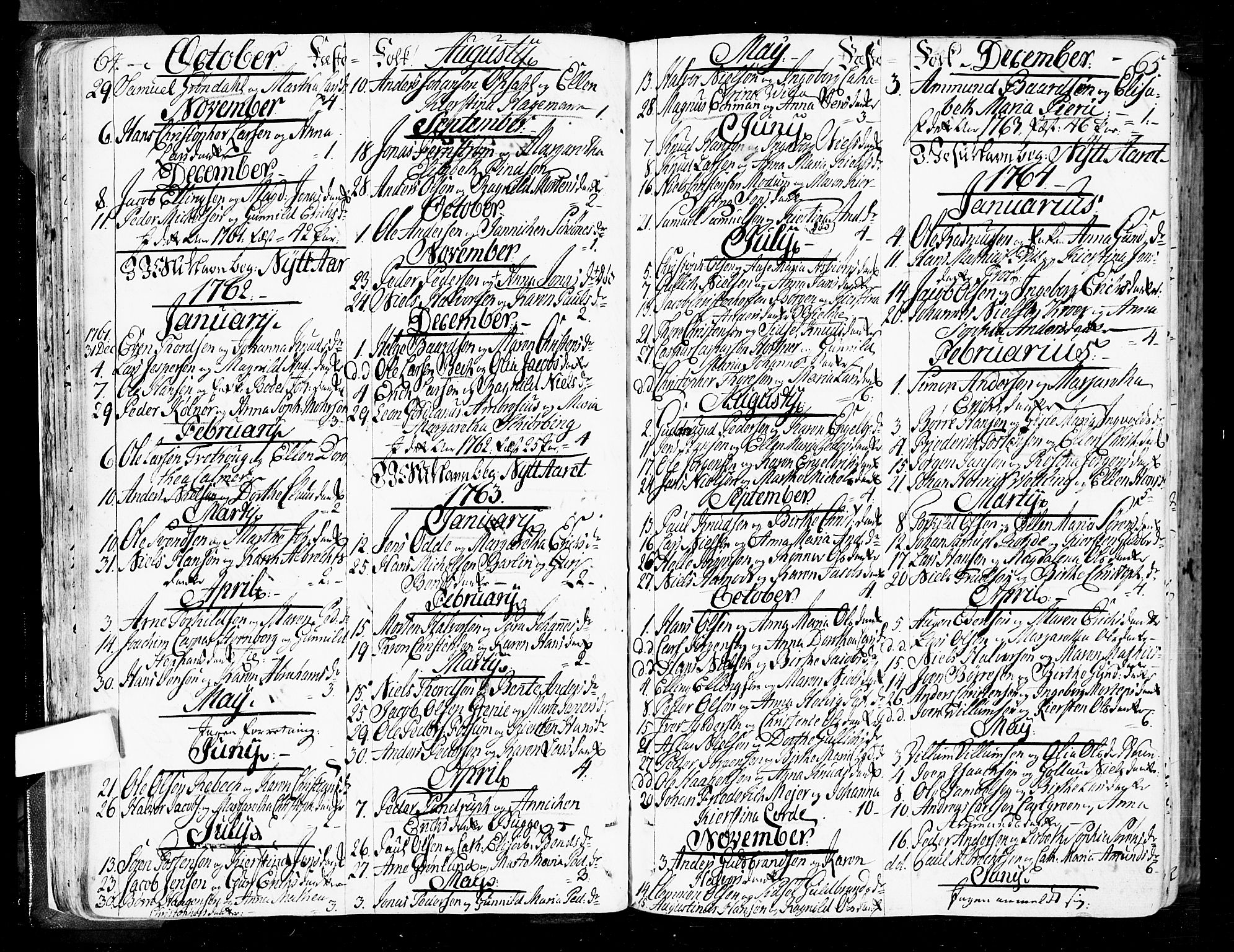 Oslo domkirke Kirkebøker, SAO/A-10752/F/Fa/L0004: Parish register (official) no. 4, 1743-1786, p. 64-65