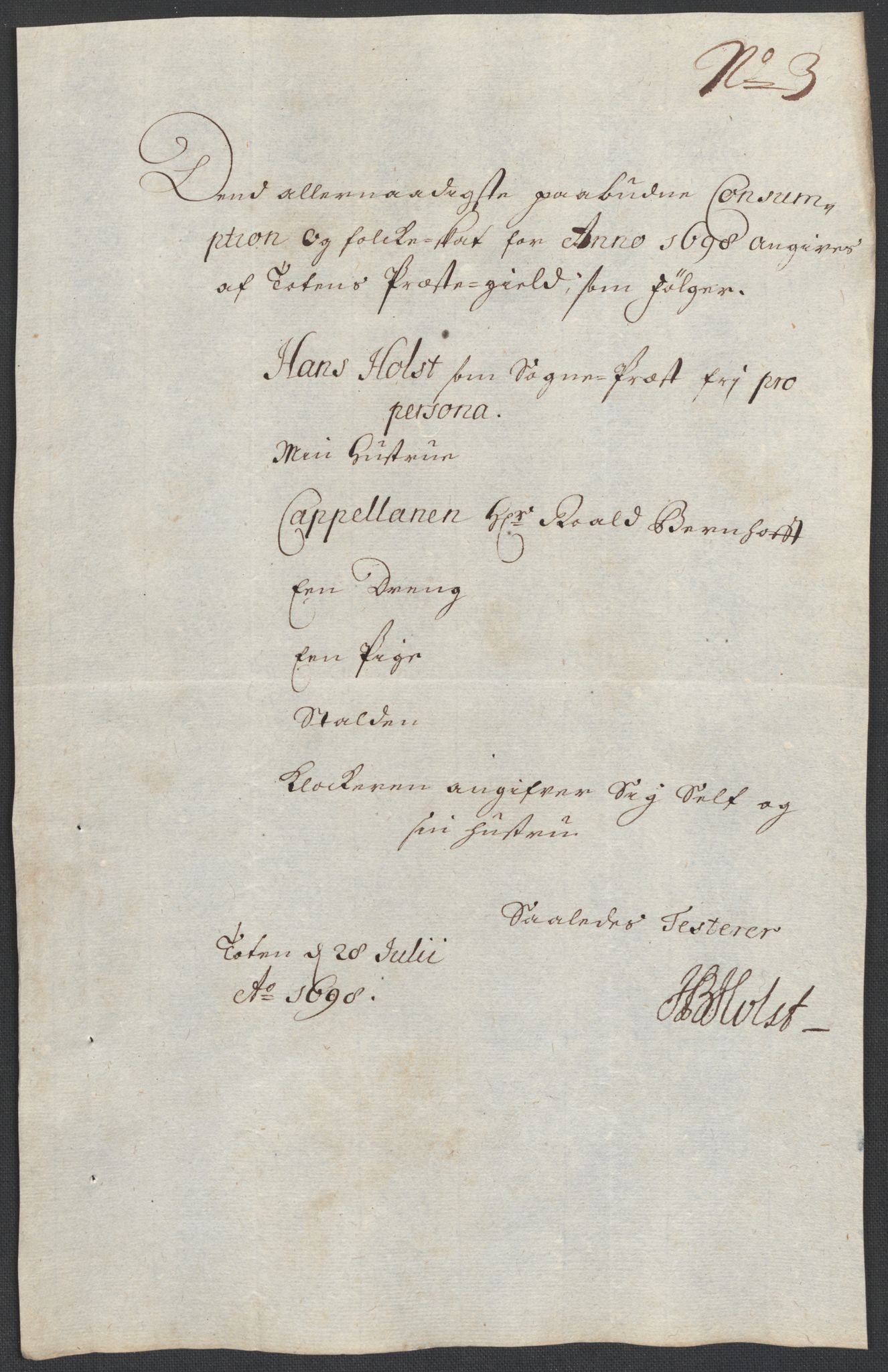 Rentekammeret inntil 1814, Reviderte regnskaper, Fogderegnskap, AV/RA-EA-4092/R18/L1296: Fogderegnskap Hadeland, Toten og Valdres, 1698, p. 170