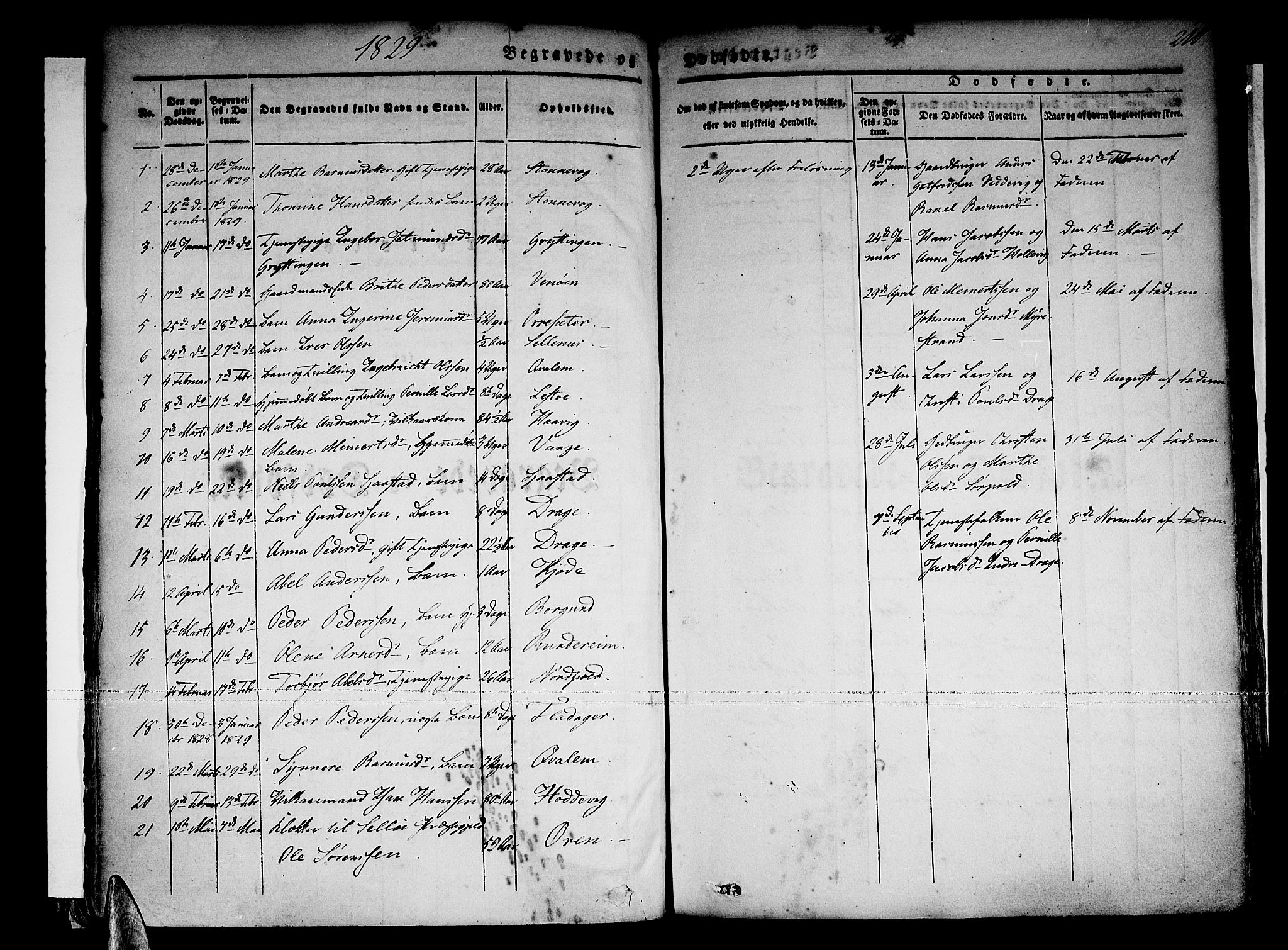 Selje sokneprestembete, AV/SAB-A-99938/H/Ha/Haa/Haaa: Parish register (official) no. A 9, 1829-1844, p. 210