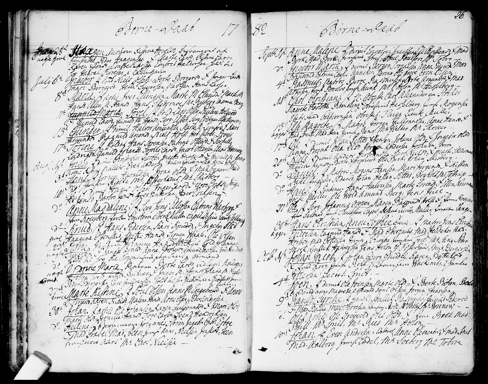 Garnisonsmenigheten Kirkebøker, SAO/A-10846/F/Fa/L0003: Parish register (official) no. 3, 1777-1809, p. 26
