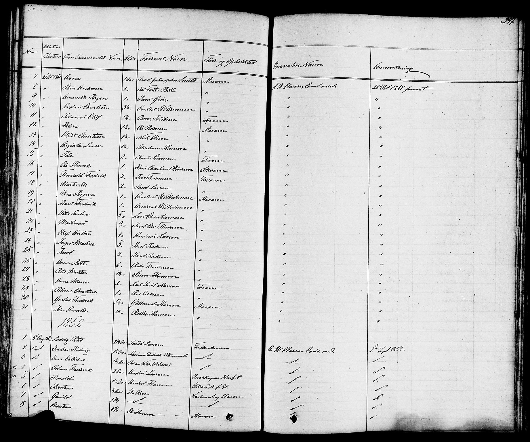 Stavern kirkebøker, AV/SAKO-A-318/F/Fa/L0007: Parish register (official) no. 7, 1840-1877, p. 397