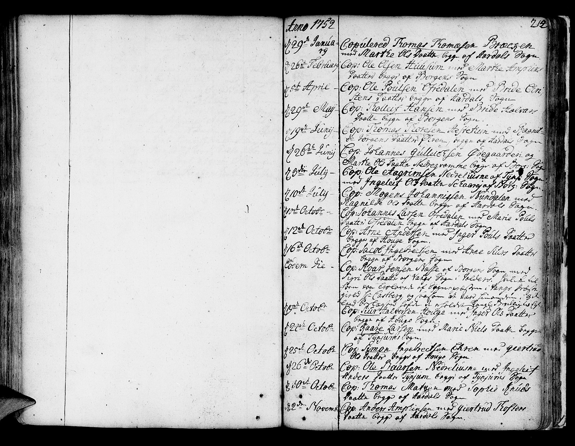 Lærdal sokneprestembete, SAB/A-81201: Parish register (official) no. A 2, 1752-1782, p. 214