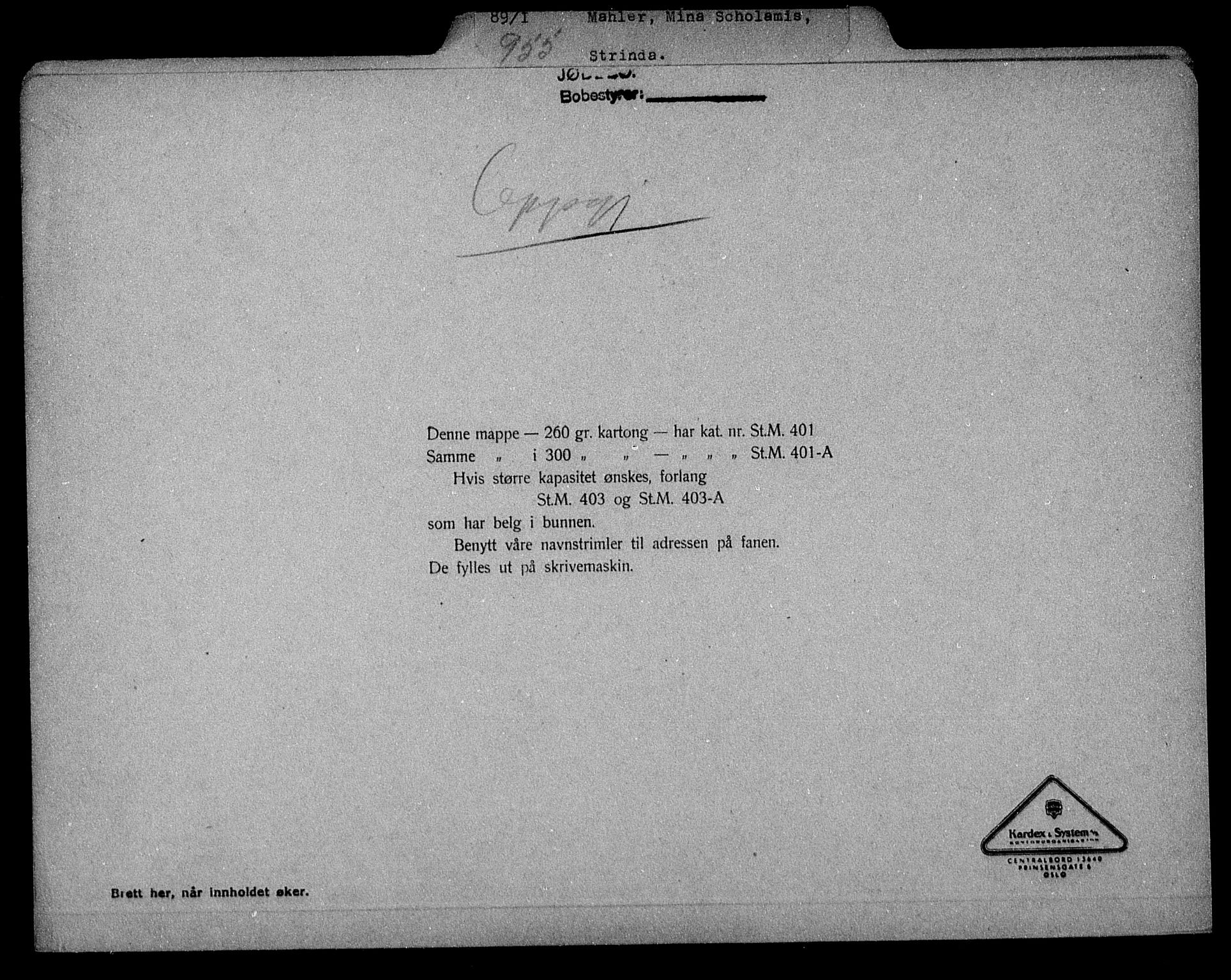 Justisdepartementet, Tilbakeføringskontoret for inndratte formuer, RA/S-1564/H/Hc/Hca/L0903: --, 1945-1947, p. 391