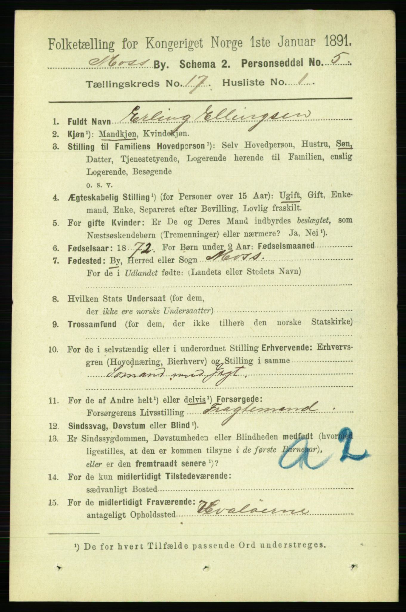 RA, 1891 census for 0104 Moss, 1891, p. 7904