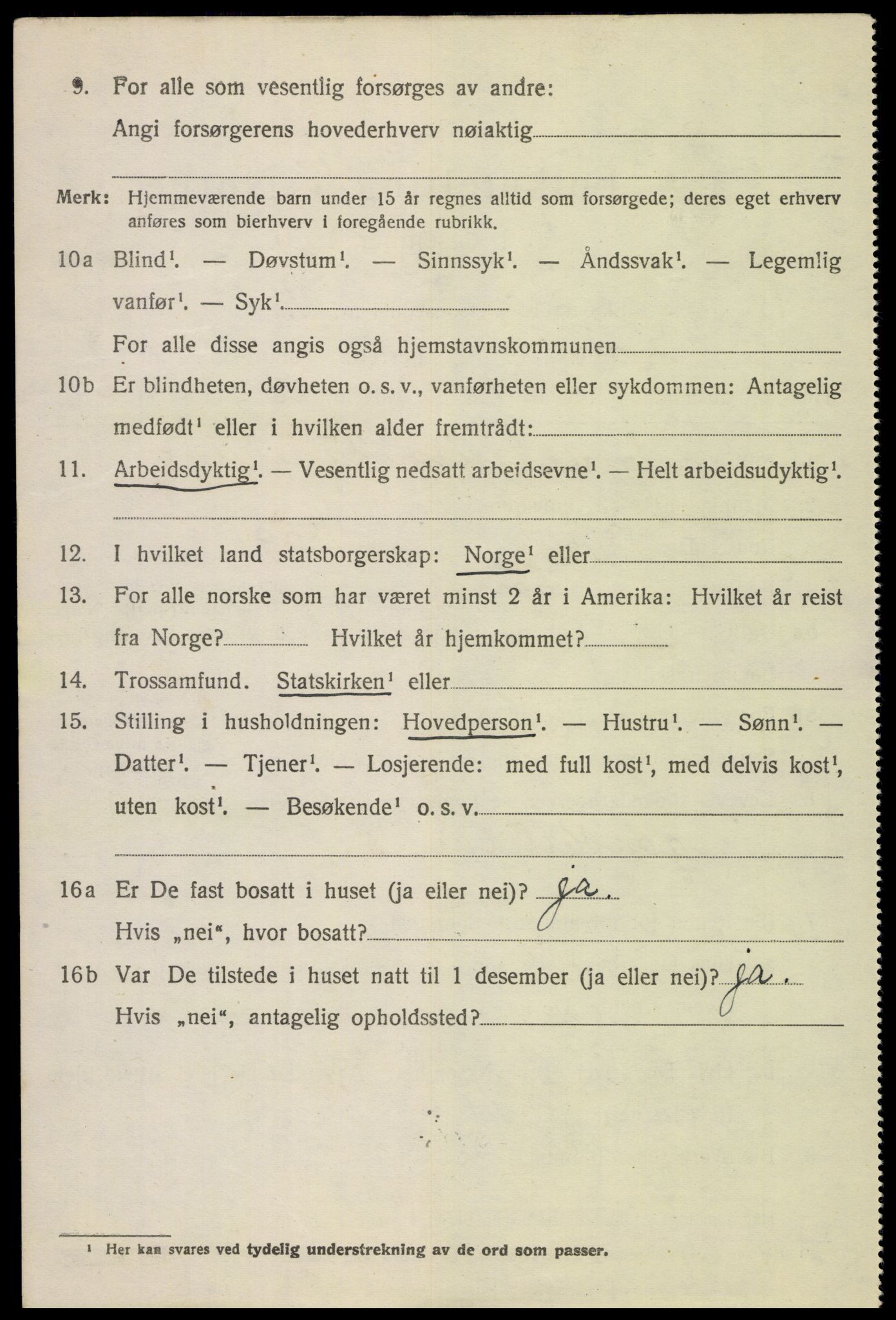 SAH, 1920 census for Lom, 1920, p. 1945