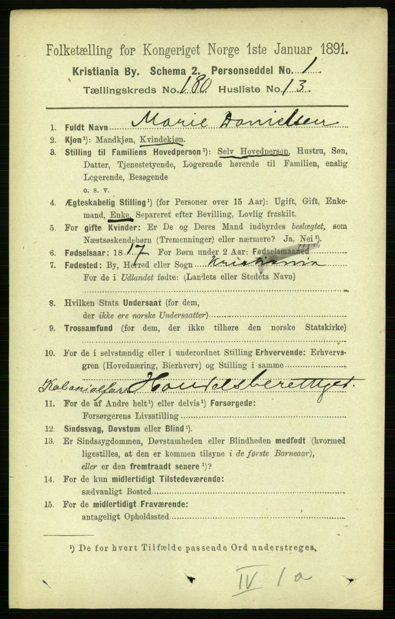 RA, 1891 census for 0301 Kristiania, 1891, p. 108449