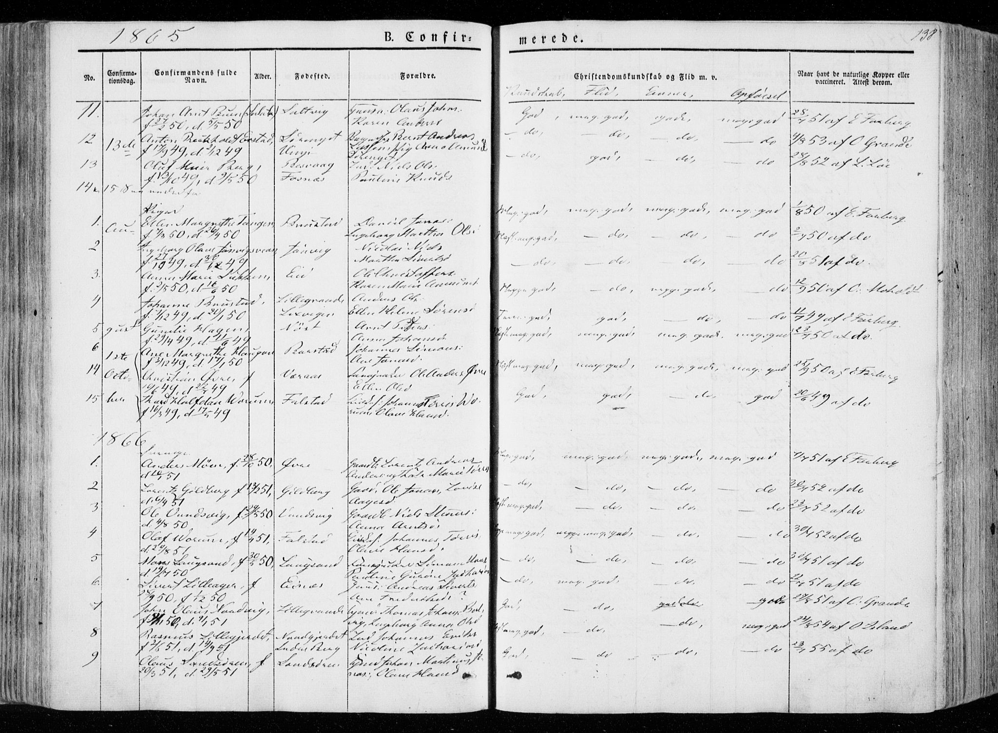 Ministerialprotokoller, klokkerbøker og fødselsregistre - Nord-Trøndelag, SAT/A-1458/722/L0218: Parish register (official) no. 722A05, 1843-1868, p. 138