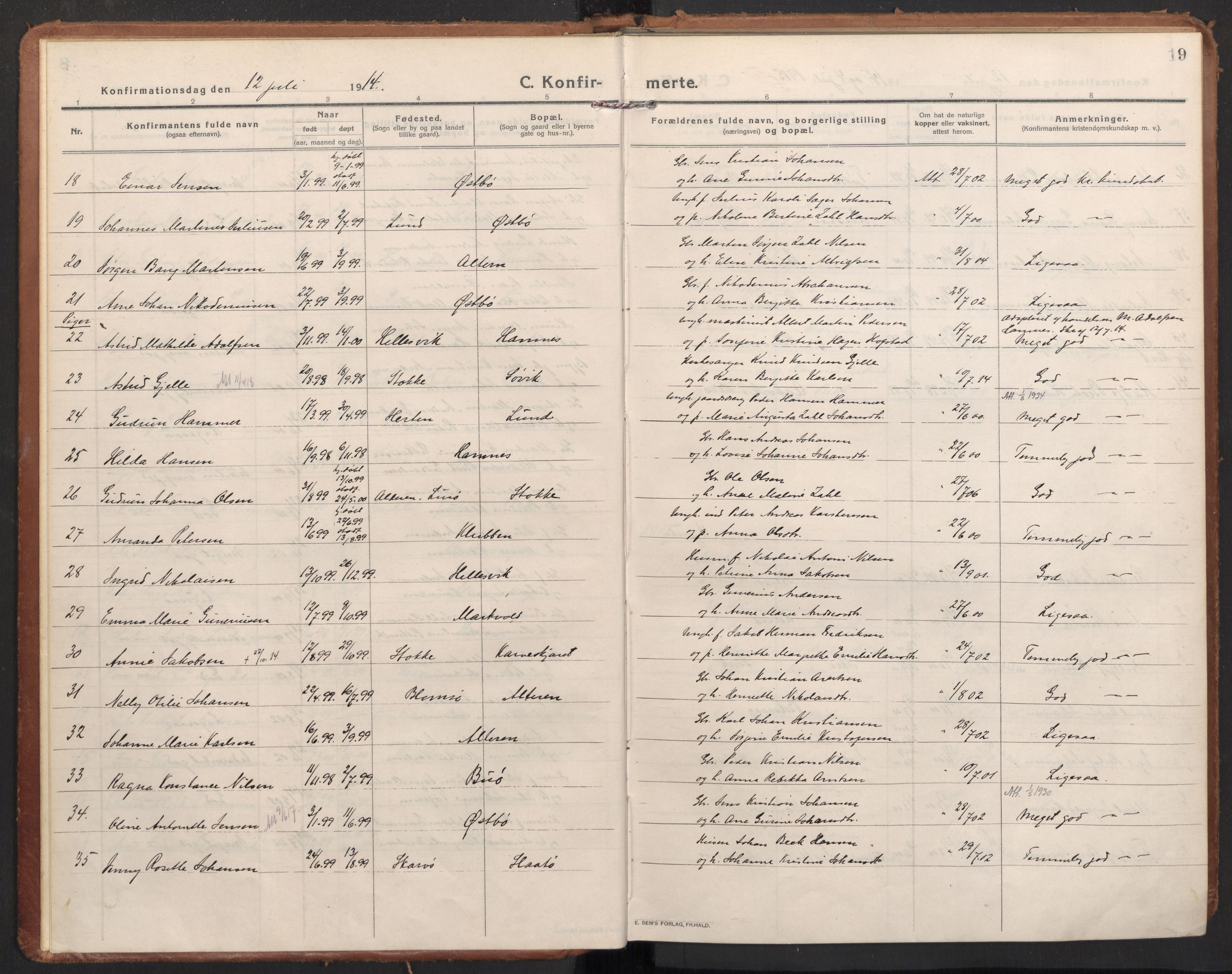 Ministerialprotokoller, klokkerbøker og fødselsregistre - Nordland, SAT/A-1459/830/L0456: Parish register (official) no. 830A20, 1914-1937, p. 9