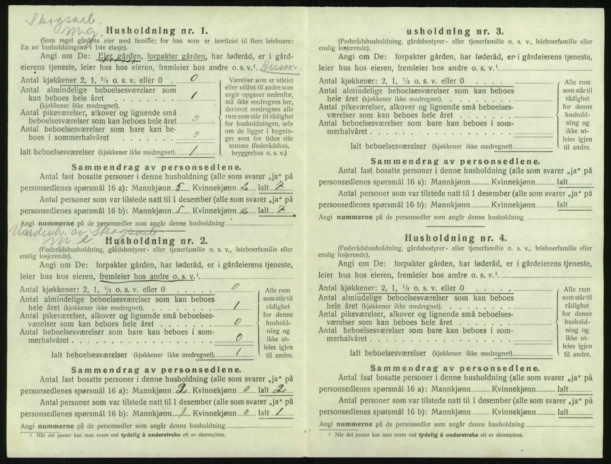 SAK, 1920 census for Åmli, 1920, p. 428