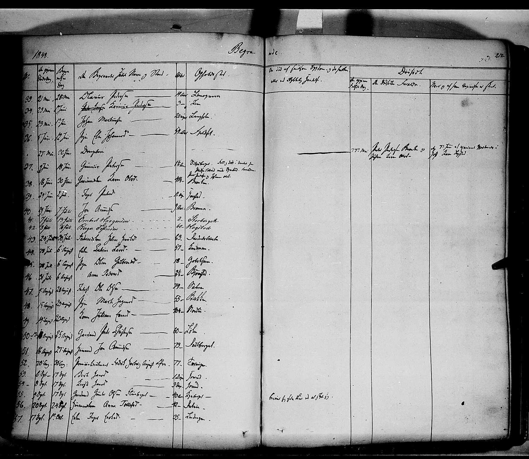 Elverum prestekontor, AV/SAH-PREST-044/H/Ha/Haa/L0009: Parish register (official) no. 9, 1843-1856, p. 212