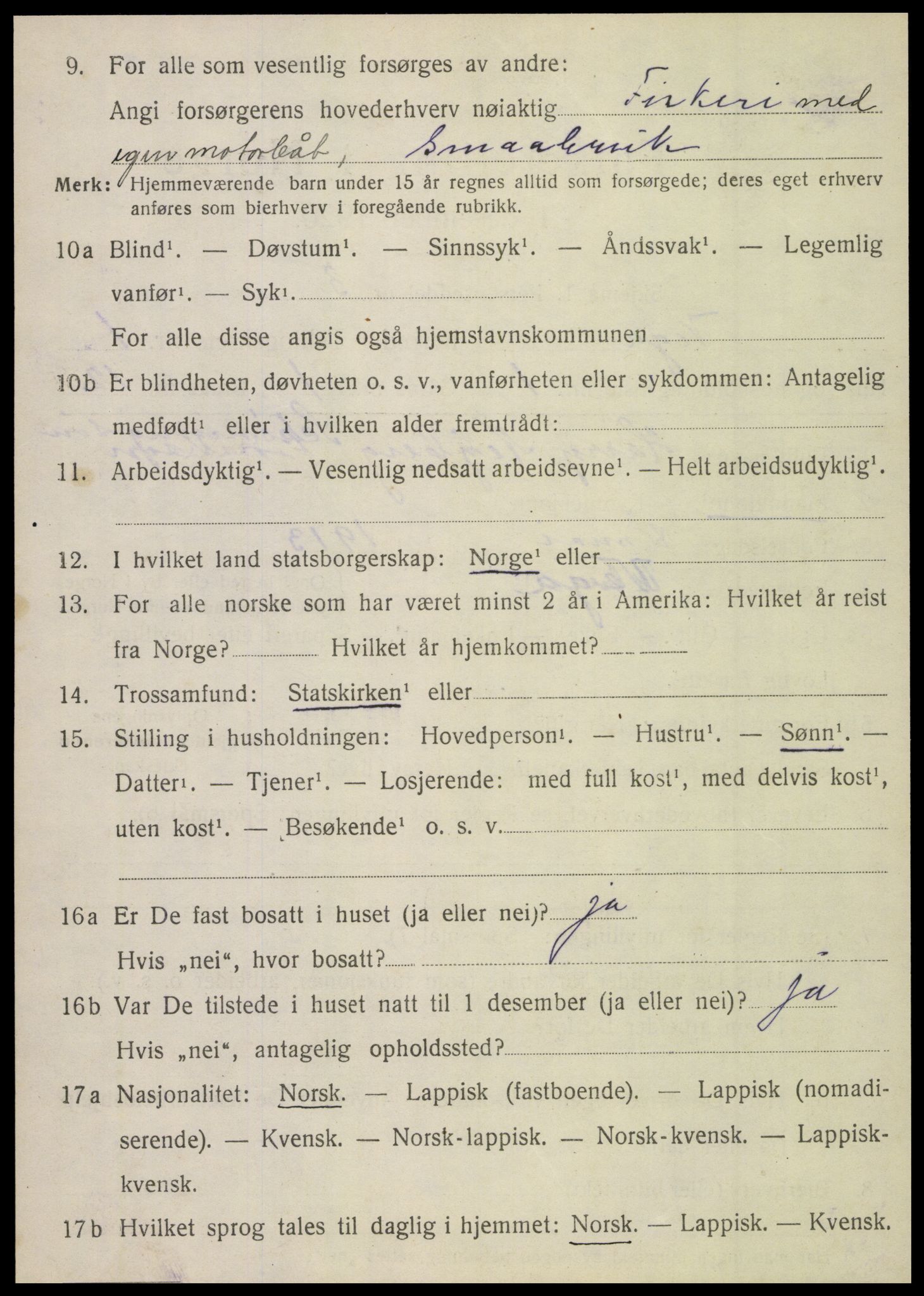 SAT, 1920 census for Vega, 1920, p. 948