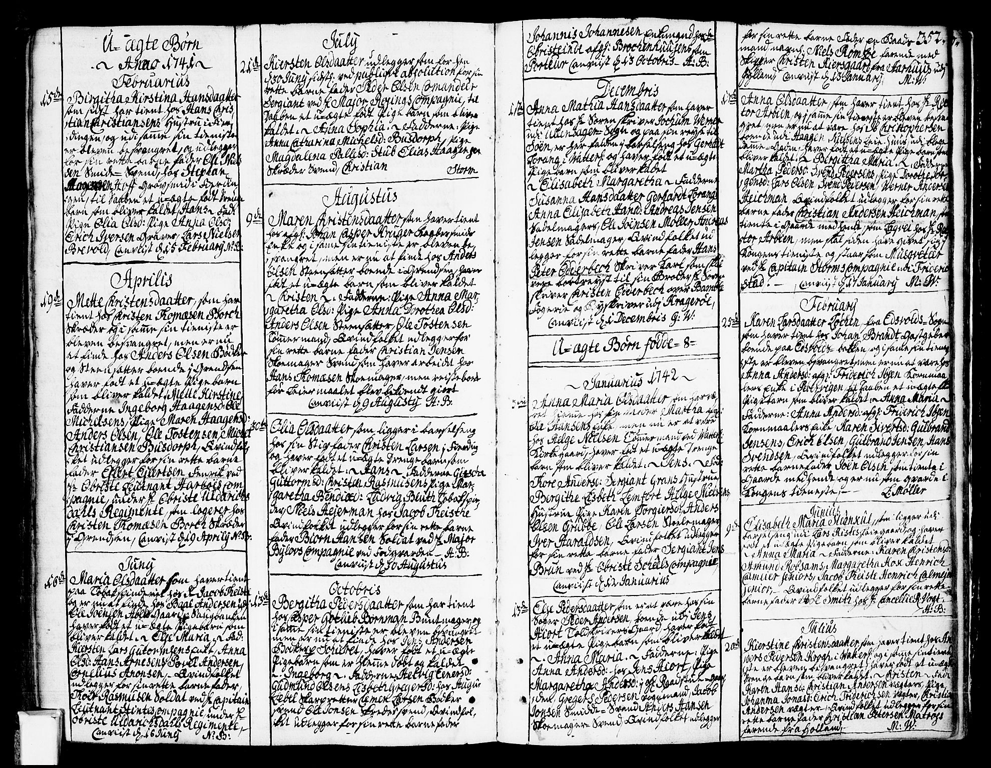 Oslo domkirke Kirkebøker, SAO/A-10752/F/Fa/L0003: Parish register (official) no. 3, 1731-1743, p. 352