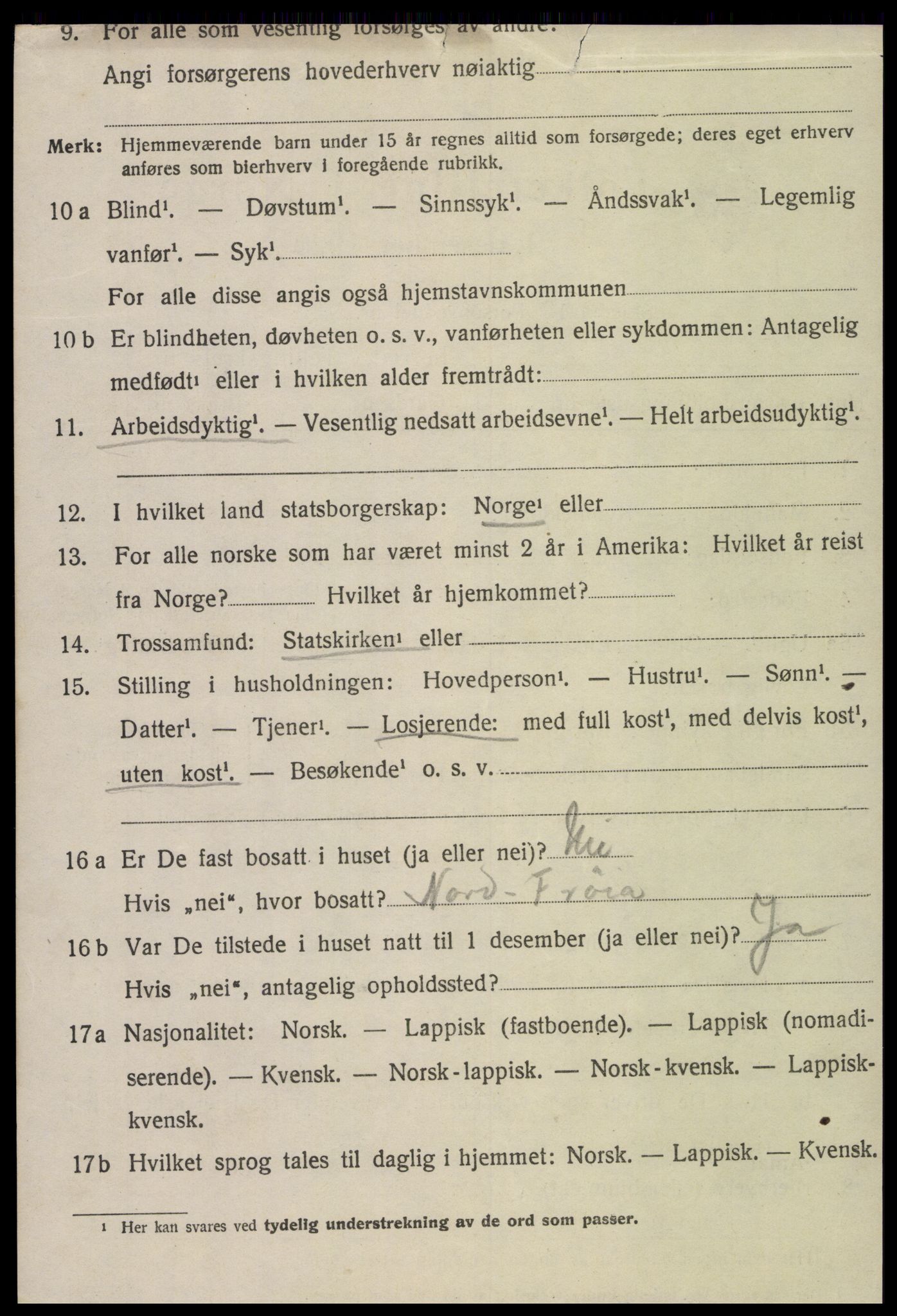 SAT, 1920 census for Ogndal, 1920, p. 3330