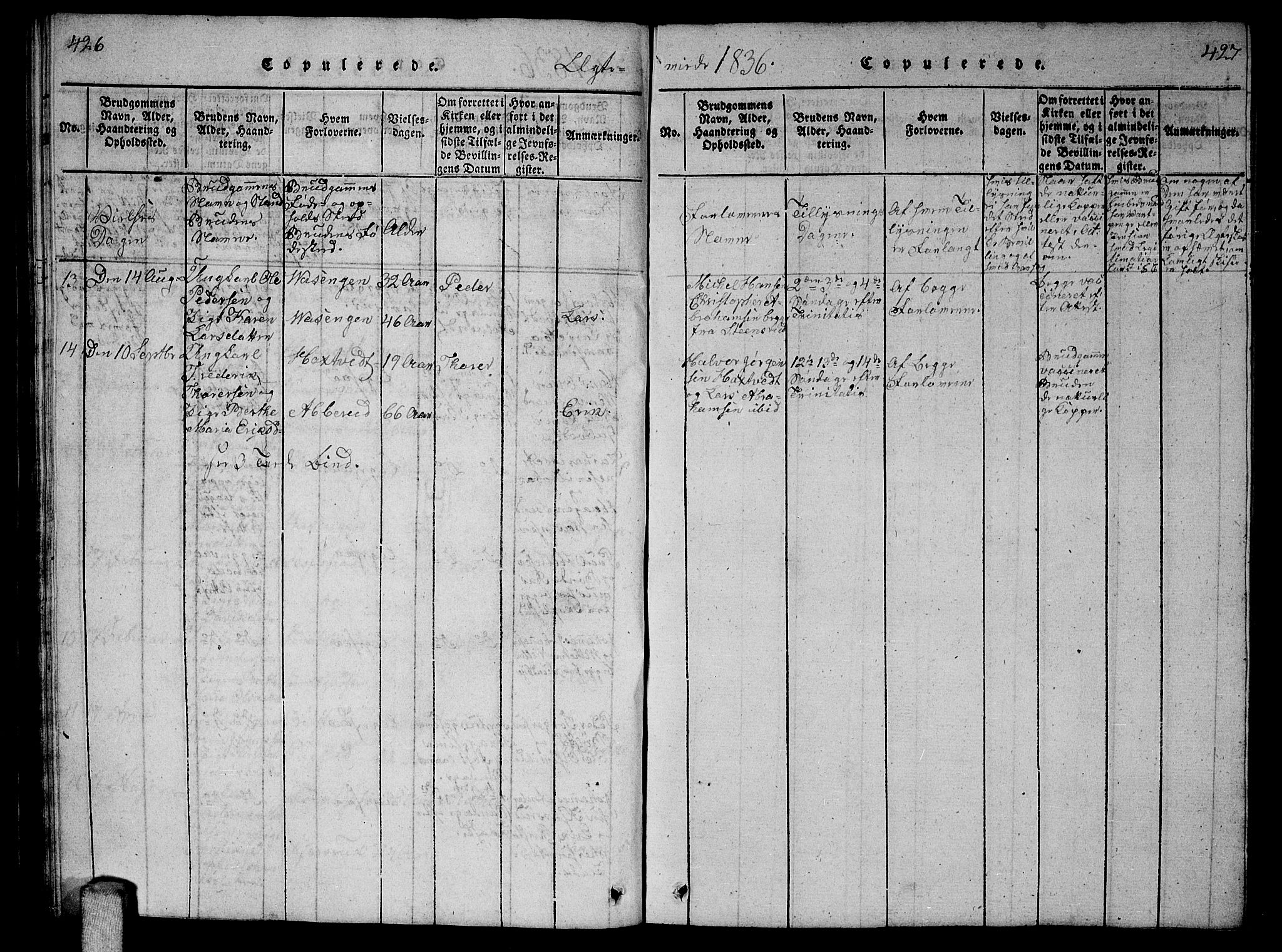 Ås prestekontor Kirkebøker, SAO/A-10894/G/Ga/L0002: Parish register (copy) no. I 2, 1820-1836, p. 426-427