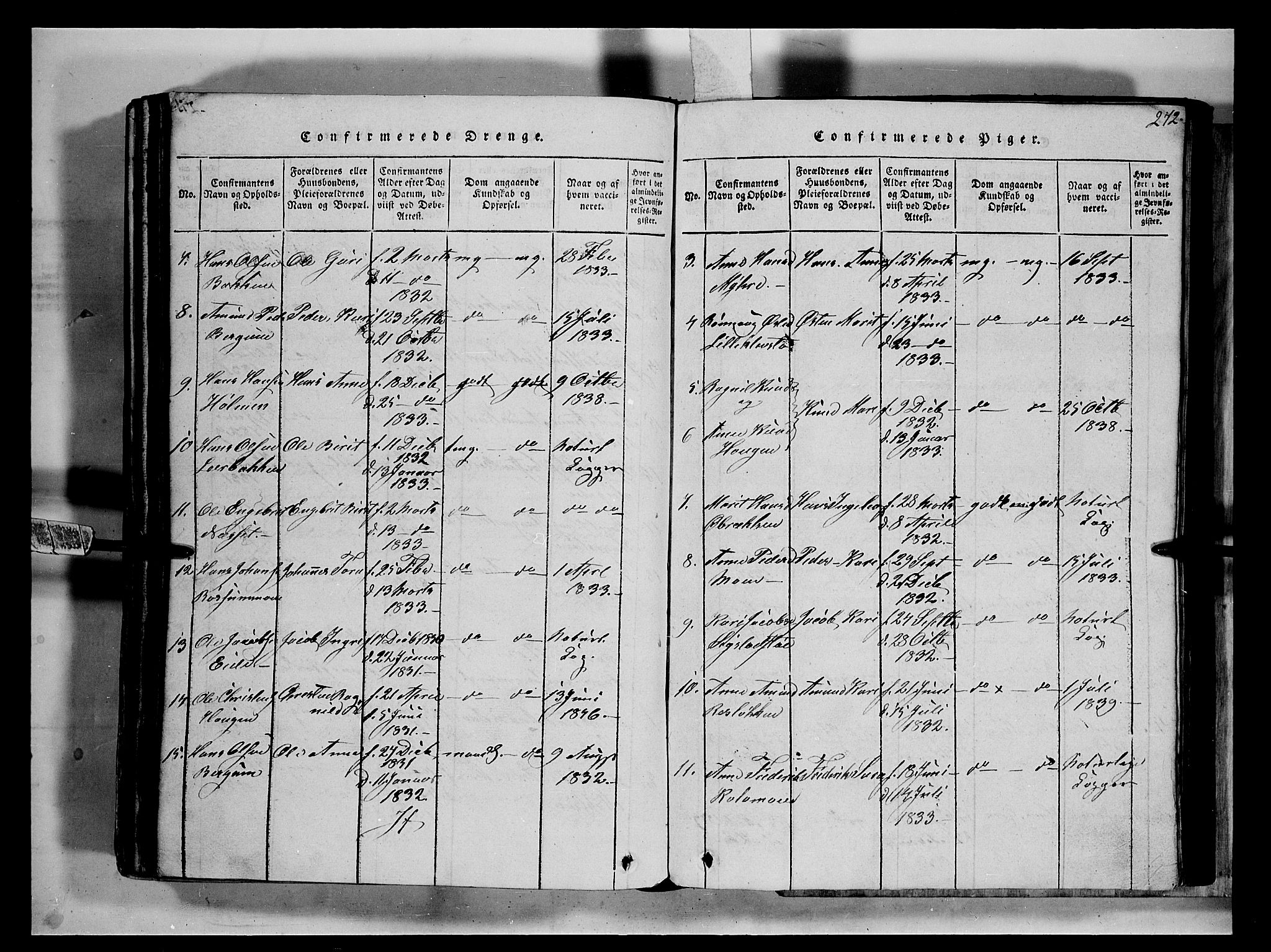 Fron prestekontor, SAH/PREST-078/H/Ha/Hab/L0002: Parish register (copy) no. 2, 1816-1850, p. 272