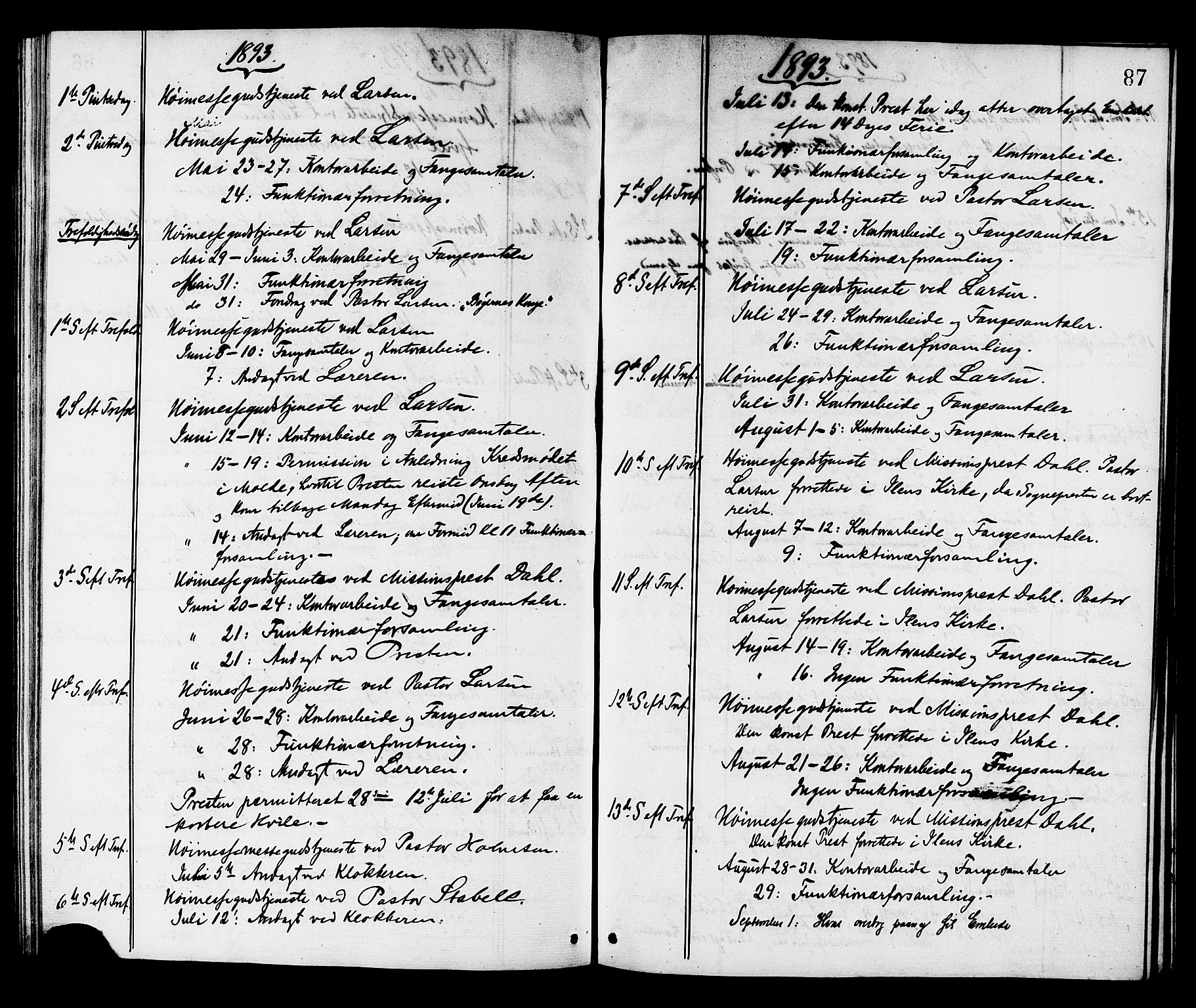 Ministerialprotokoller, klokkerbøker og fødselsregistre - Sør-Trøndelag, SAT/A-1456/624/L0482: Parish register (official) no. 624A03, 1870-1918, p. 87