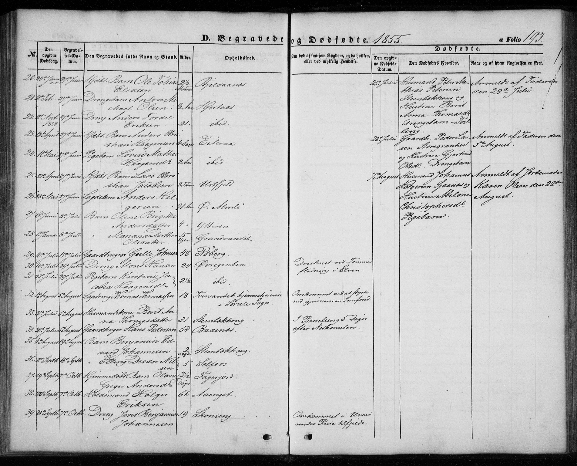 Ministerialprotokoller, klokkerbøker og fødselsregistre - Nordland, AV/SAT-A-1459/827/L0392: Parish register (official) no. 827A04, 1853-1866, p. 193