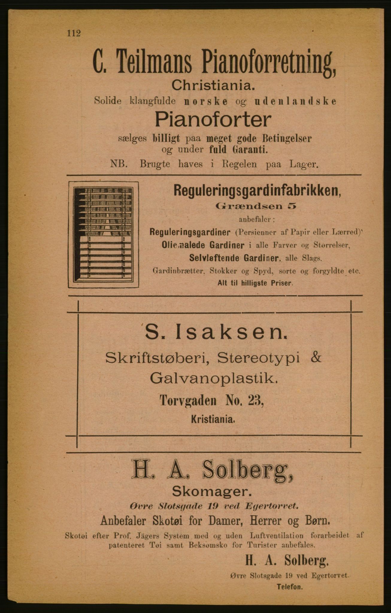 Kristiania/Oslo adressebok, PUBL/-, 1886, p. 112